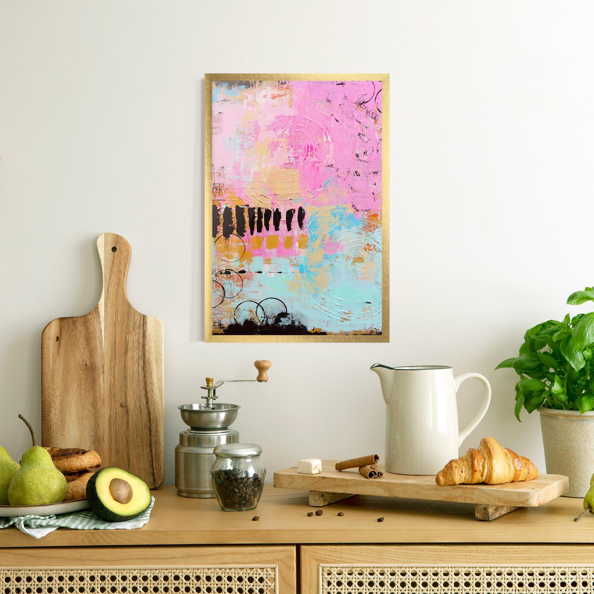 Gerahmte Poster Abstract Pink Circle mockup 8