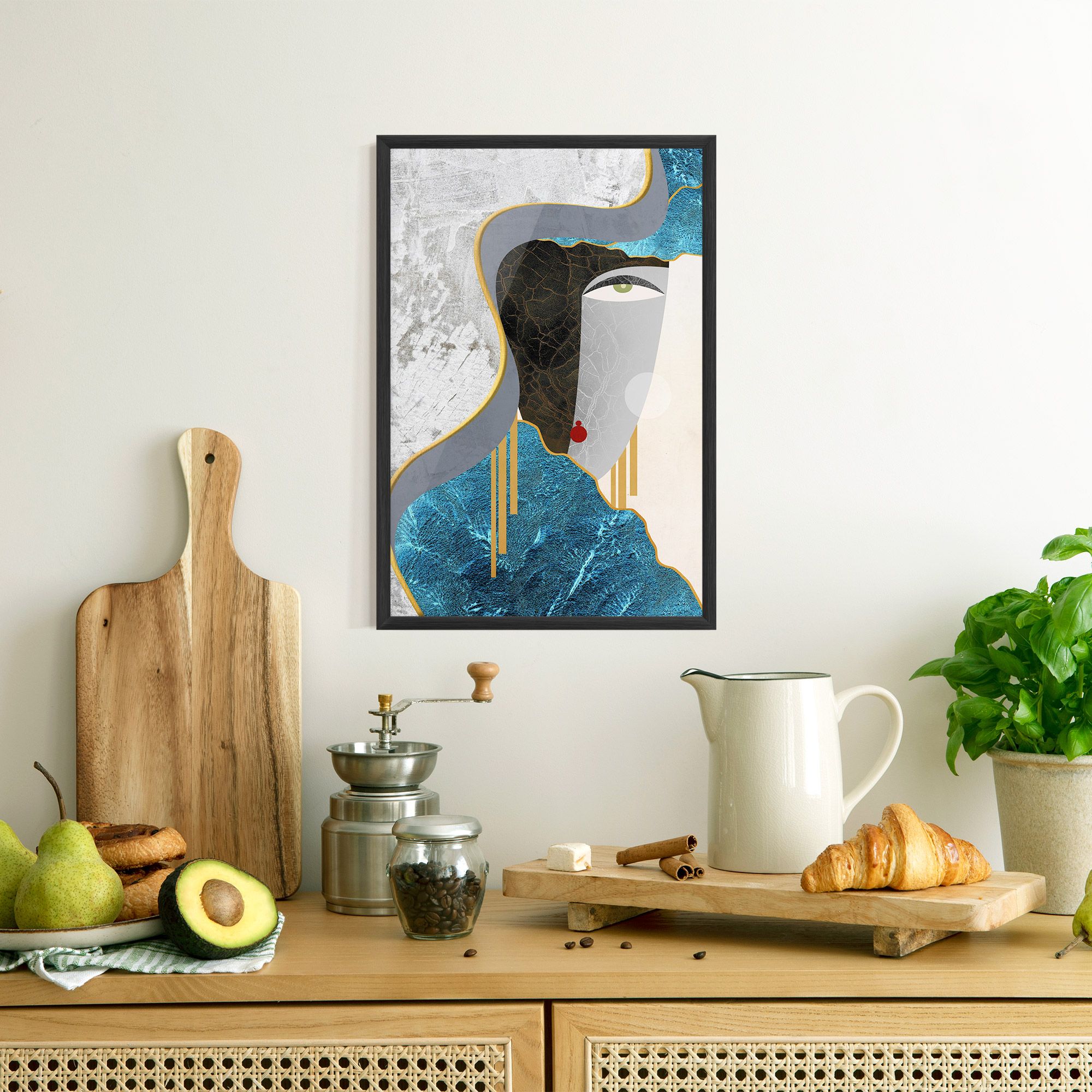 Abstract Blue Face mockup 8