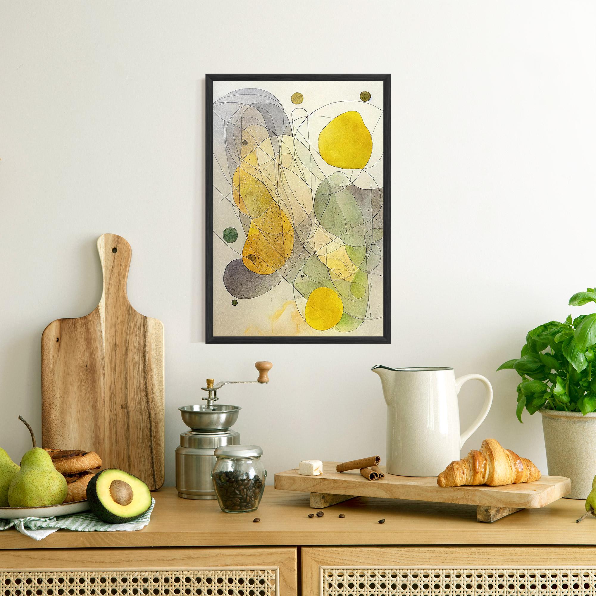 Gerahmte Poster Abstract Lemons mockup 8