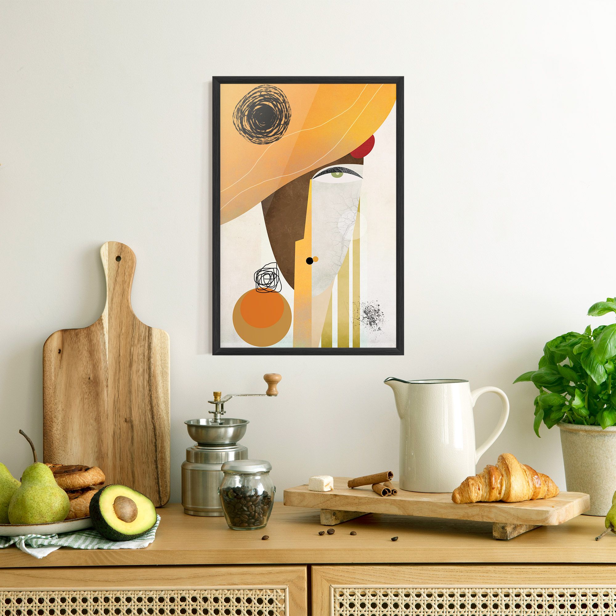 Abstract Orange Face mockup 8