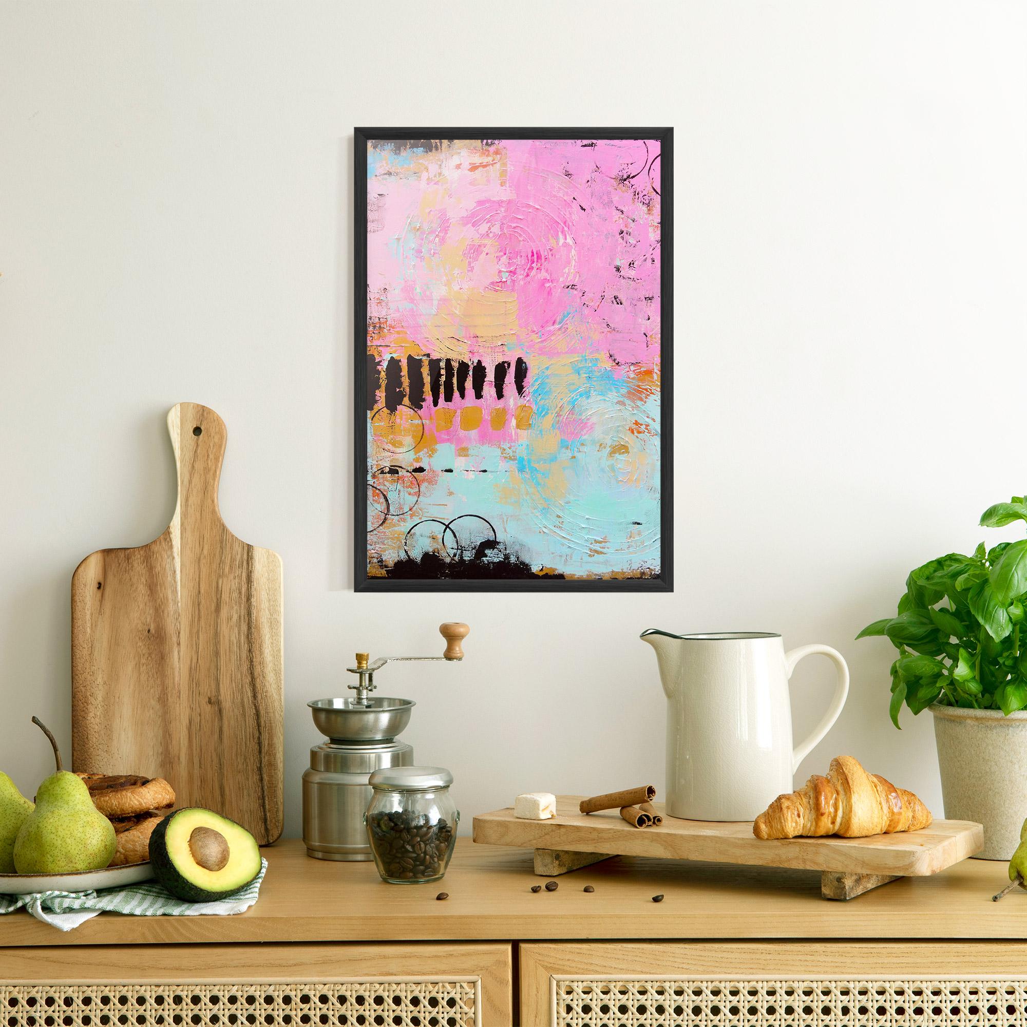 Gerahmte Poster Abstract Pink Circle mockup 8