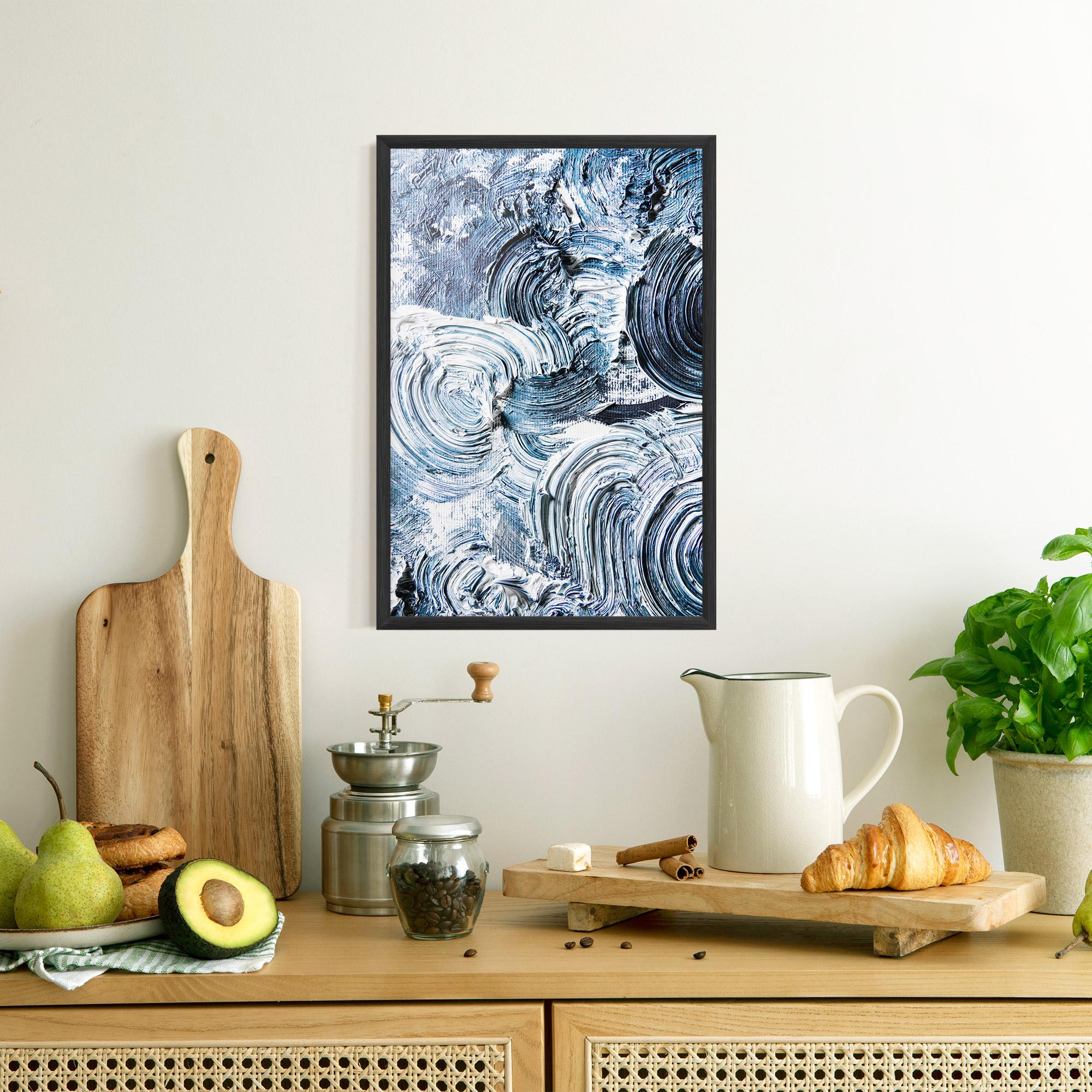 Gerahmte Poster Cream Textured Painting mockup 8