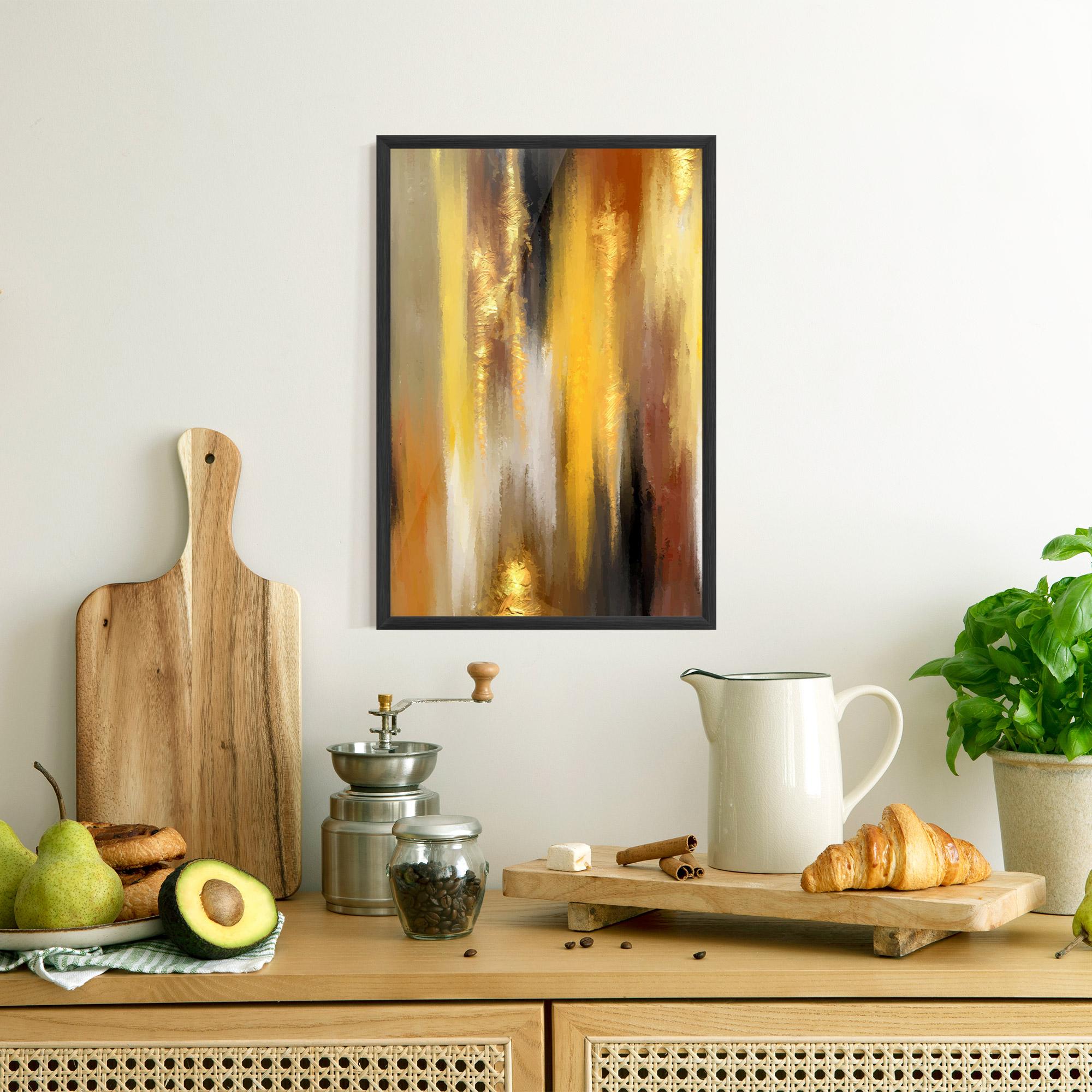 Gerahmte Poster Golden Brown Art mockup 8