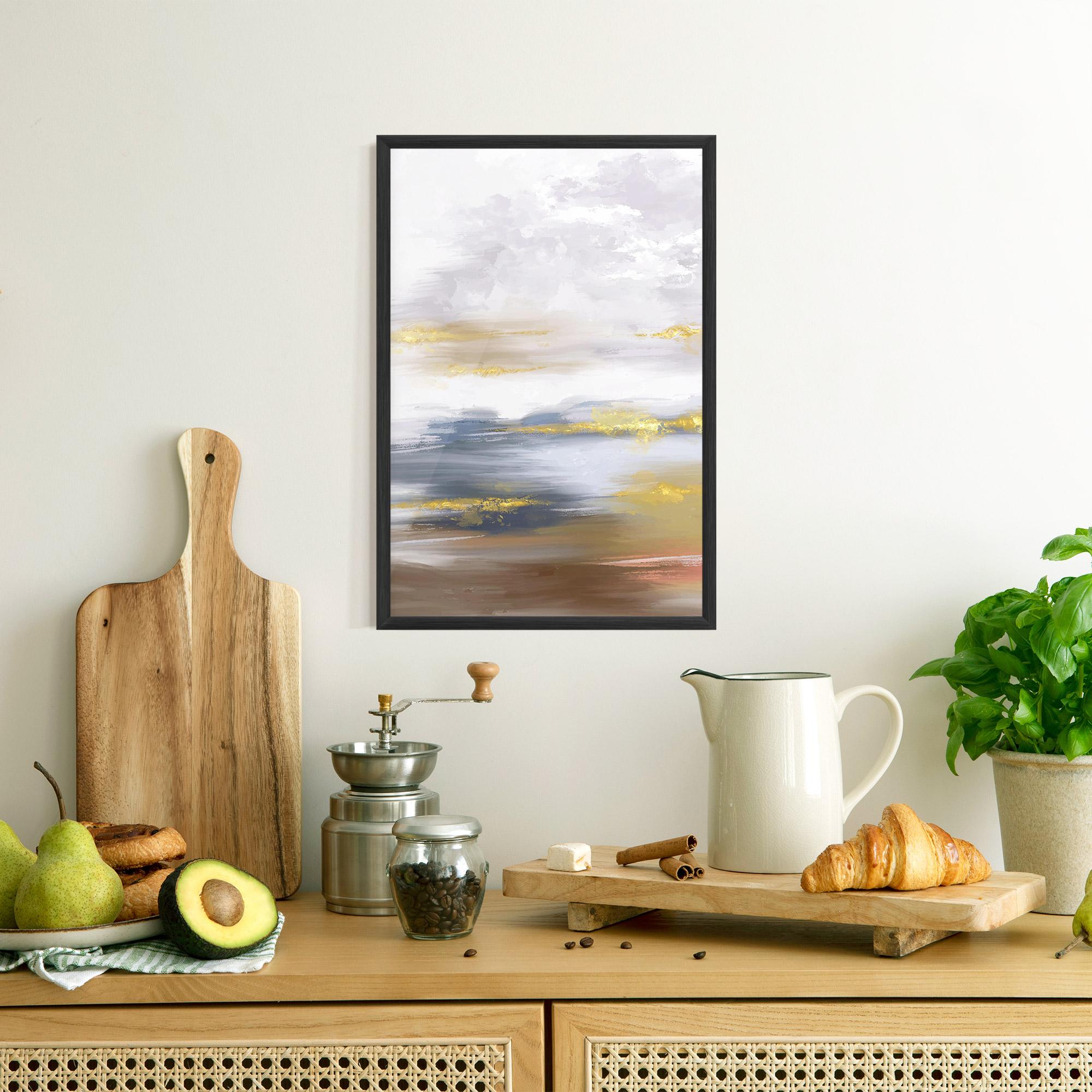 Gerahmte Poster Messy Gold Art mockup 8