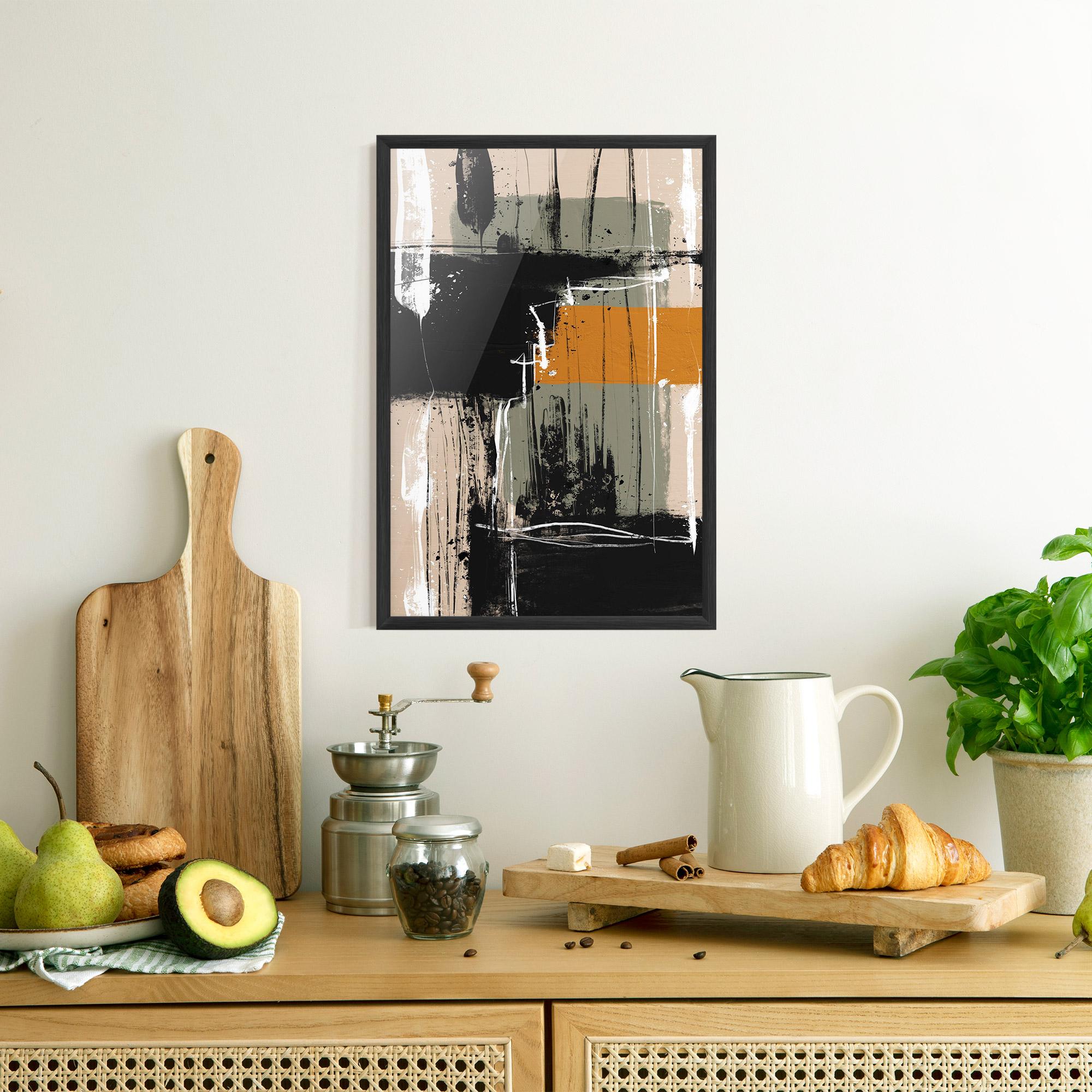 Gerahmte Poster Modern Oil Painting With White mockup 8