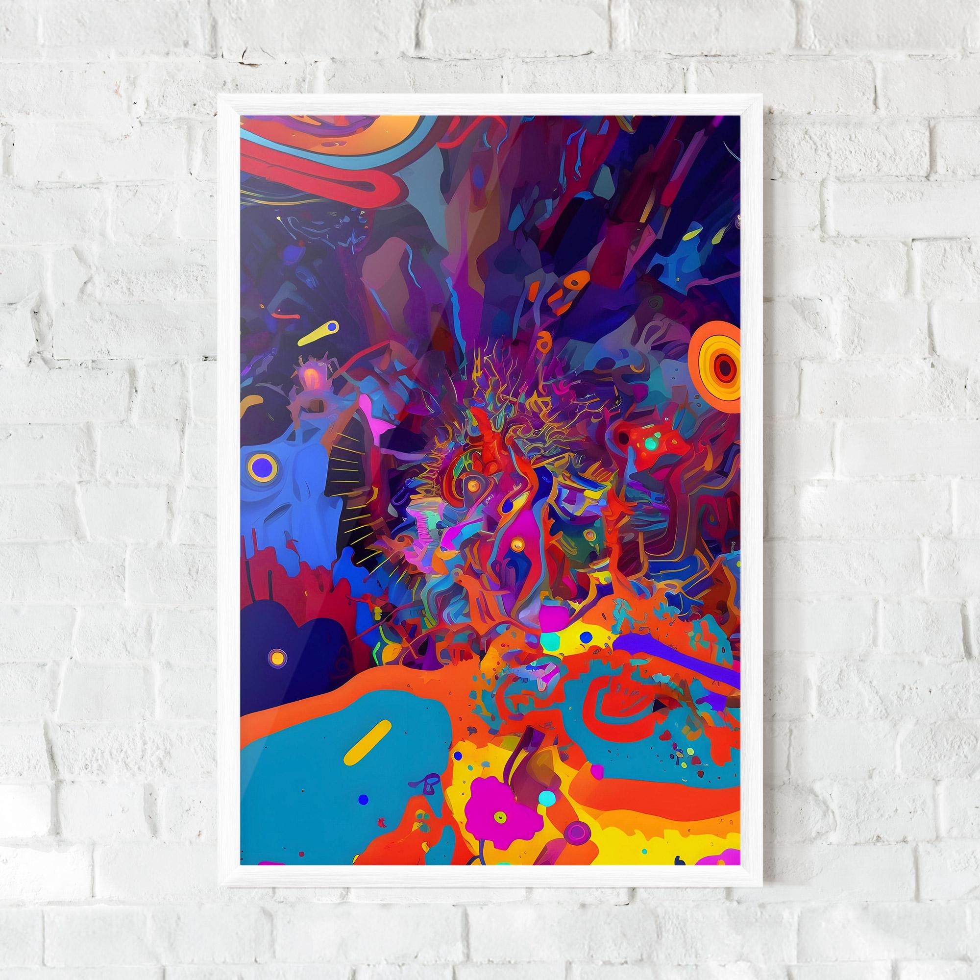 Gerahmte Poster Abstract Color Work mockup 0