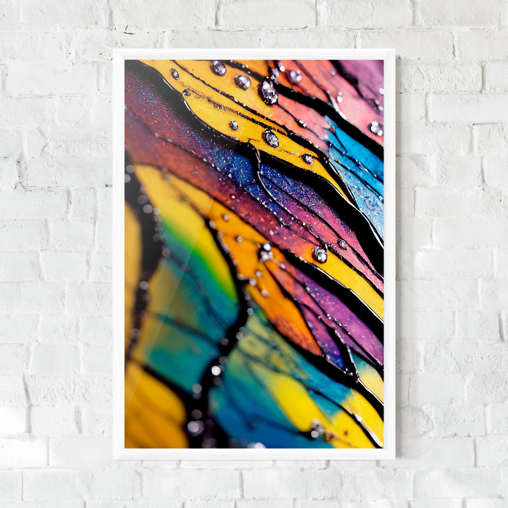 Gerahmte Poster Beautiful Colorful Epoxy mockup 0