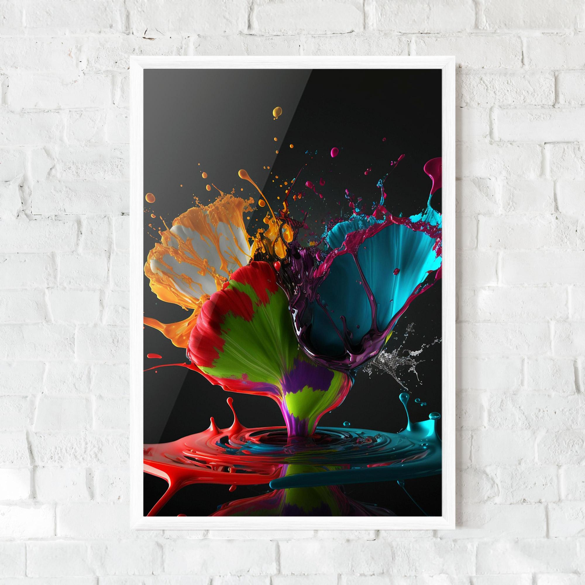 Gerahmte Poster Beautiful Colorful Splash mockup 0