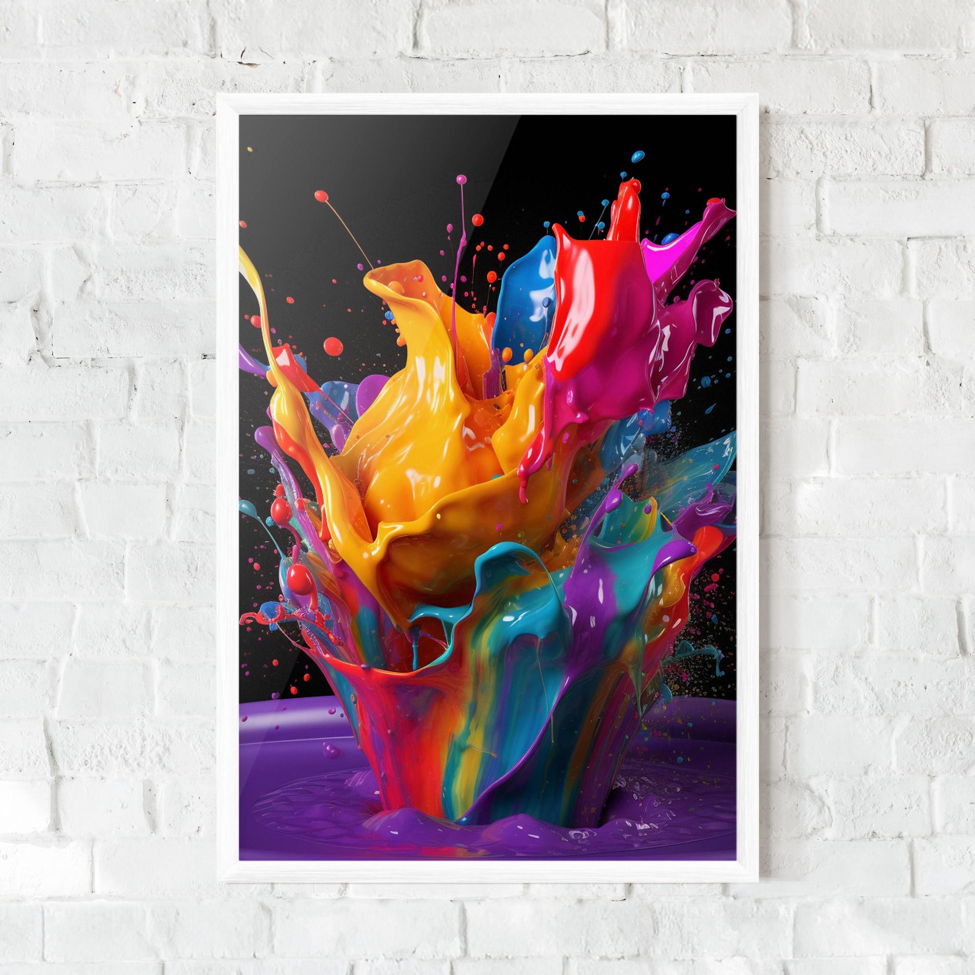 Gerahmte Poster Brightly Color Splashing mockup 0