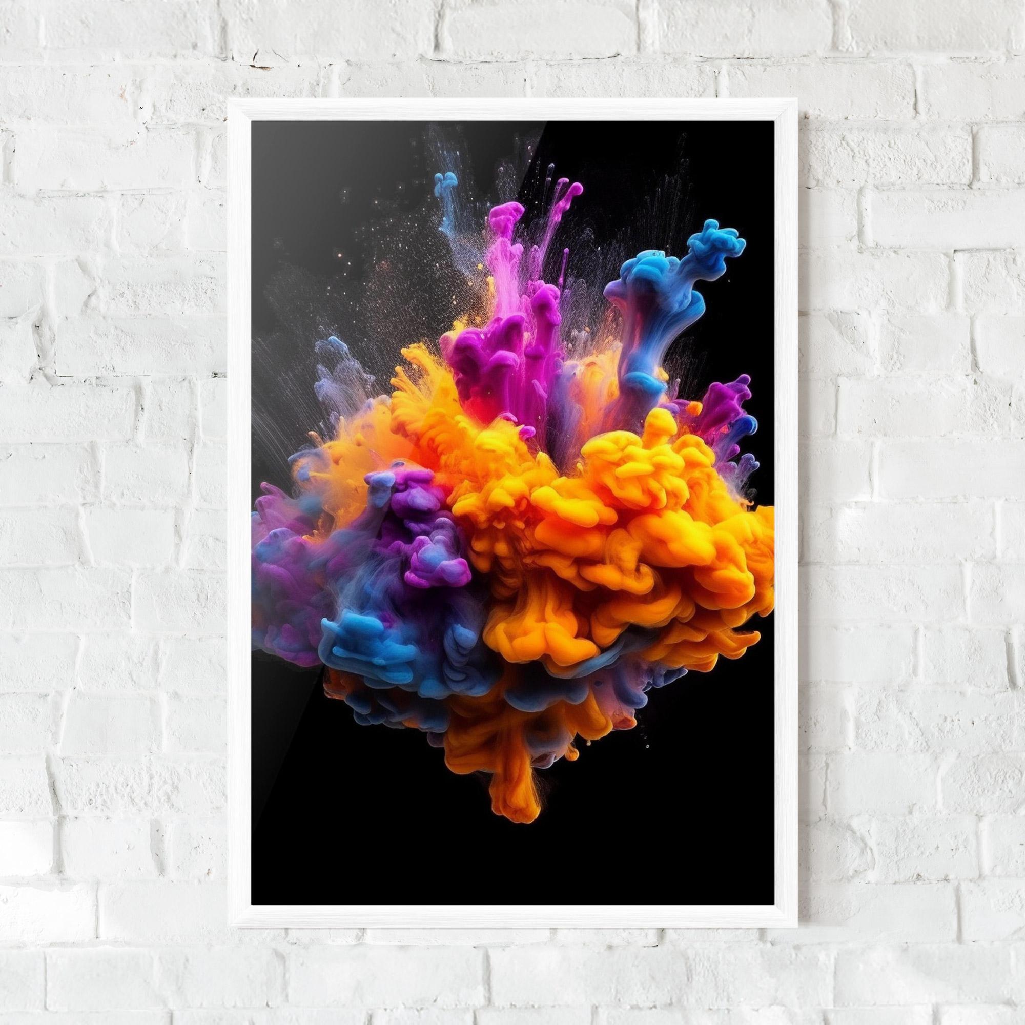 Gerahmte Poster Colorful Cloud Liquid mockup 0