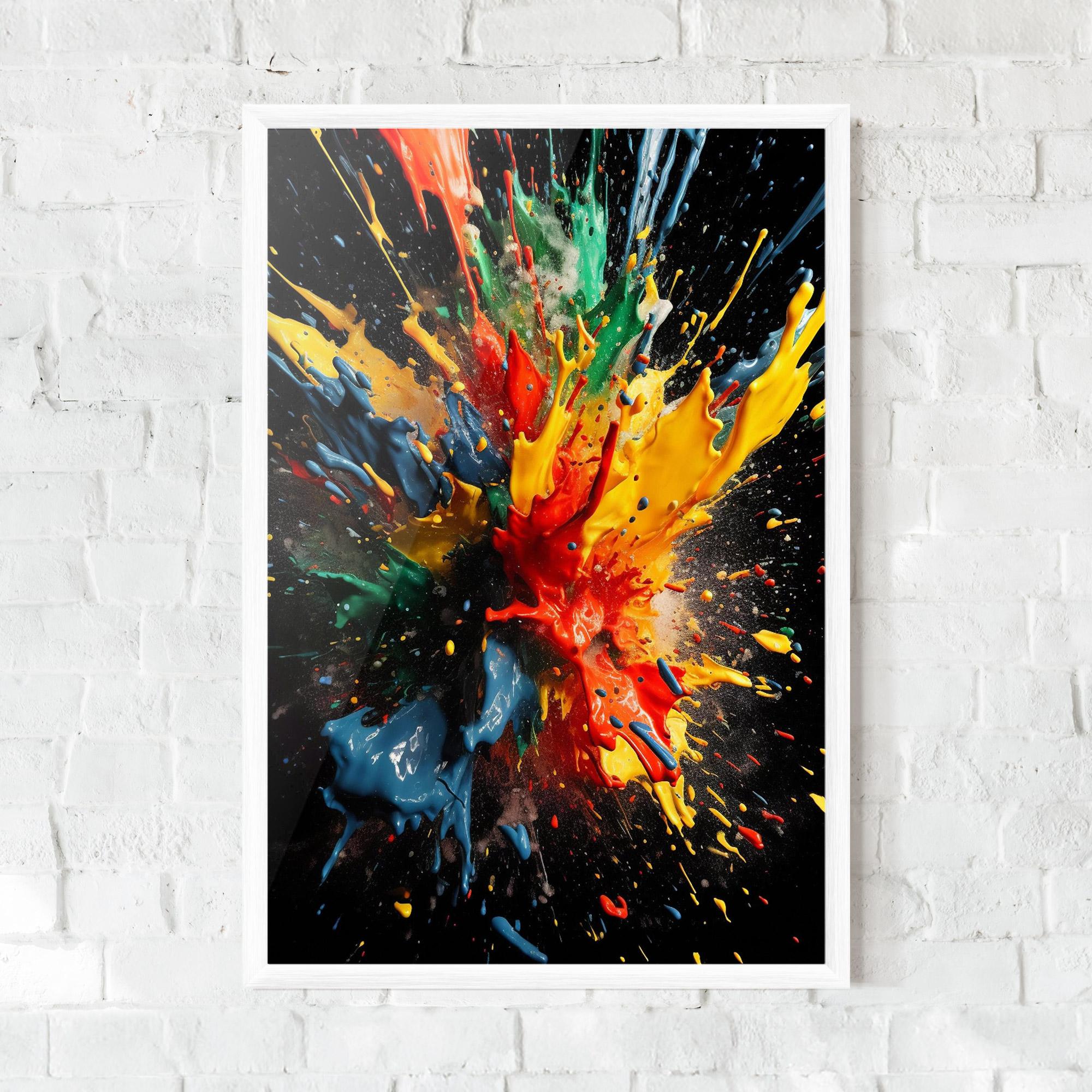 Gerahmte Poster Floating Color Splash mockup 0