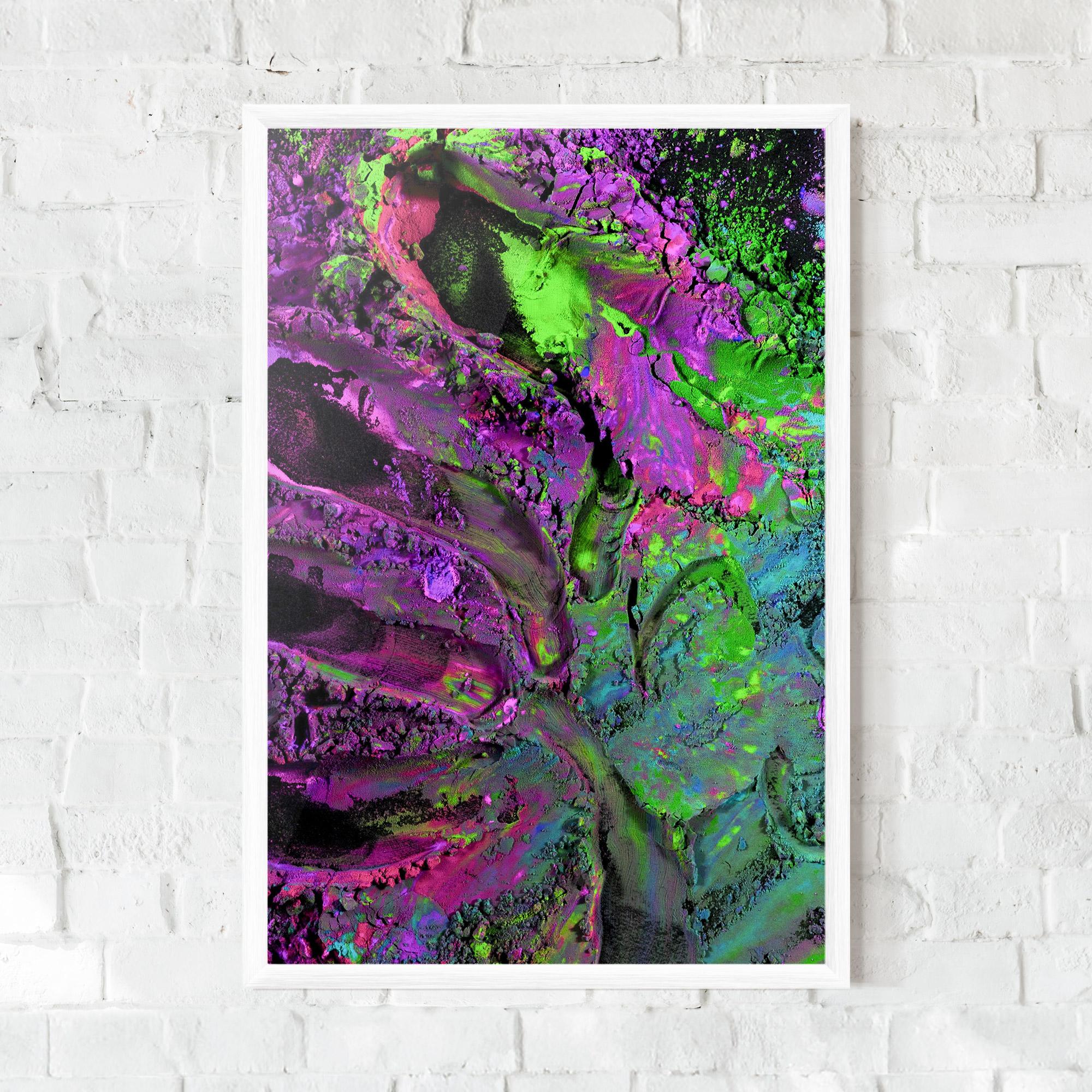 Gerahmte Poster Purple Powder mockup 0