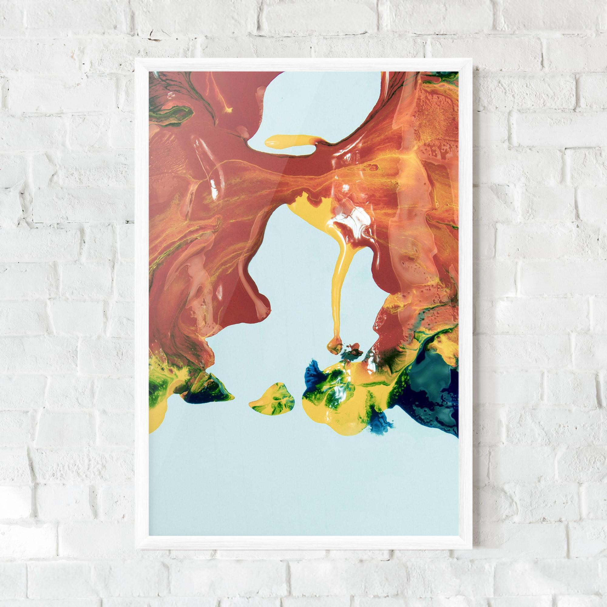 Gerahmte Poster Spilled Paint mockup 0