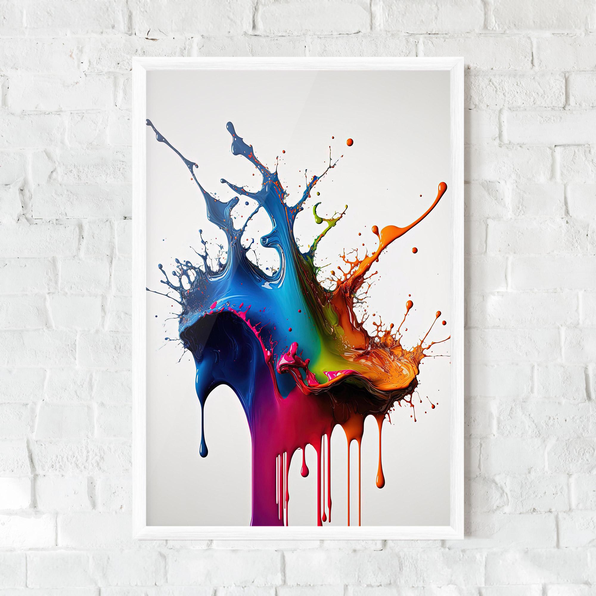 Gerahmte Poster Yellow Blue Floating mockup 0