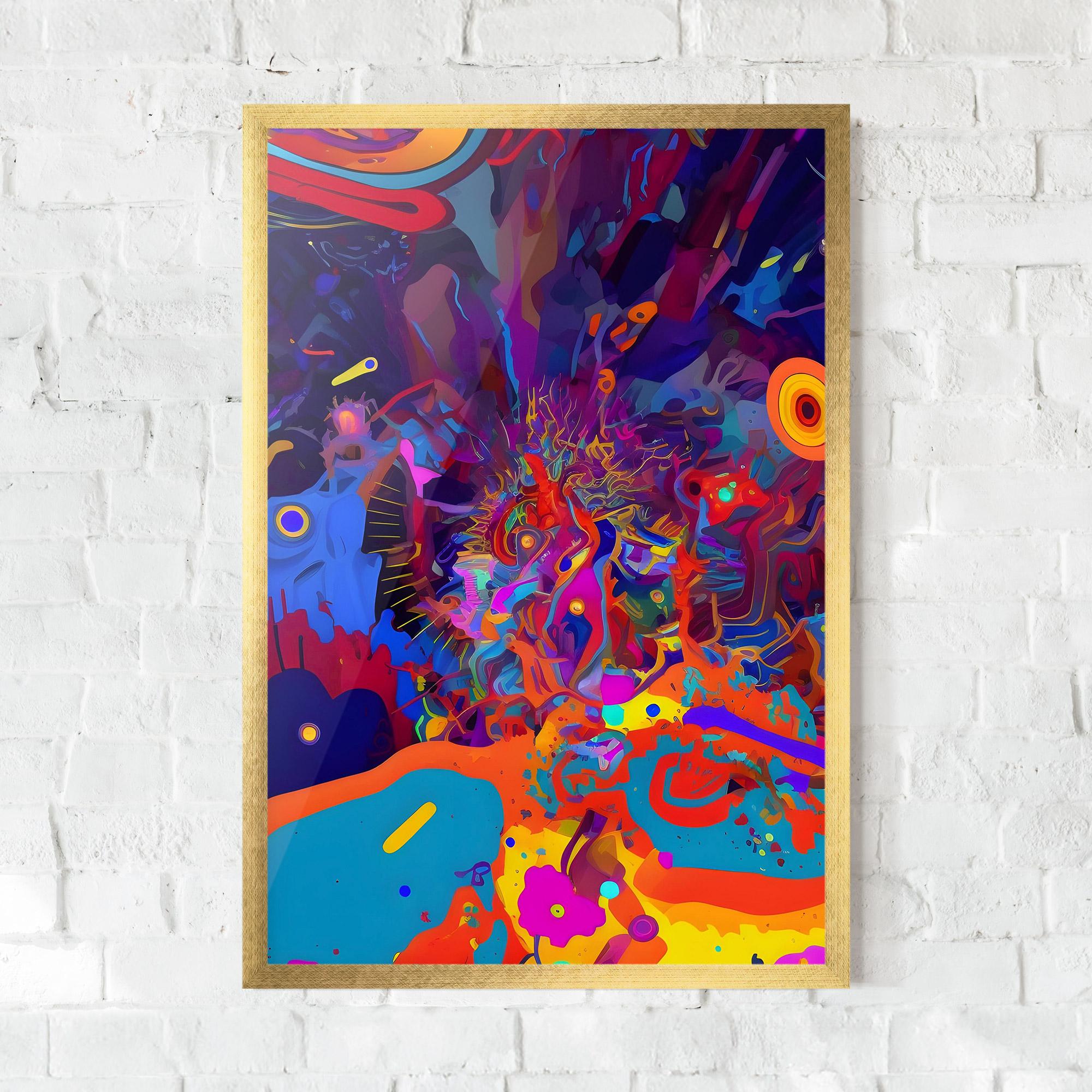 Gerahmte Poster Abstract Color Work mockup 0