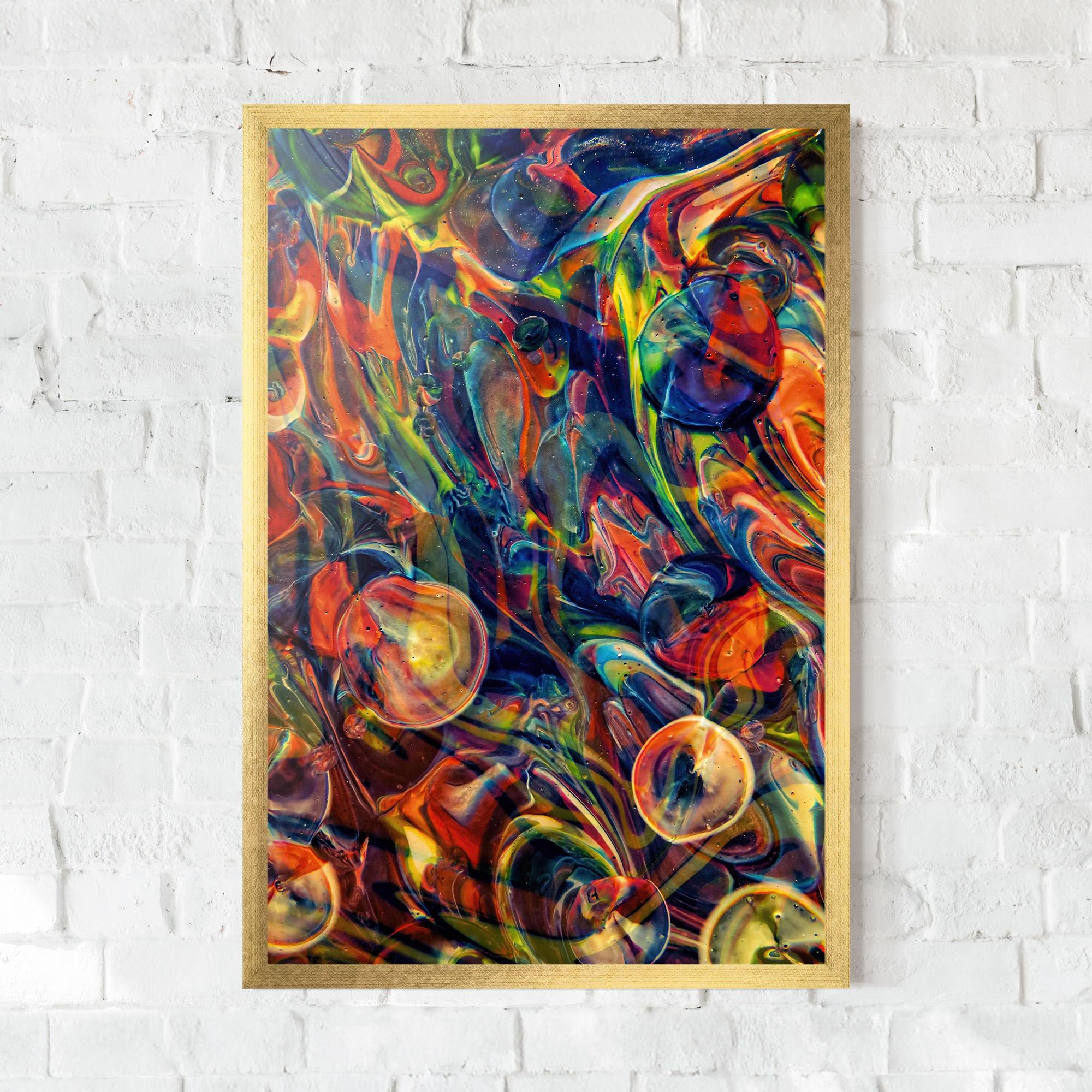 Gerahmte Poster Abstract Glass mockup 0