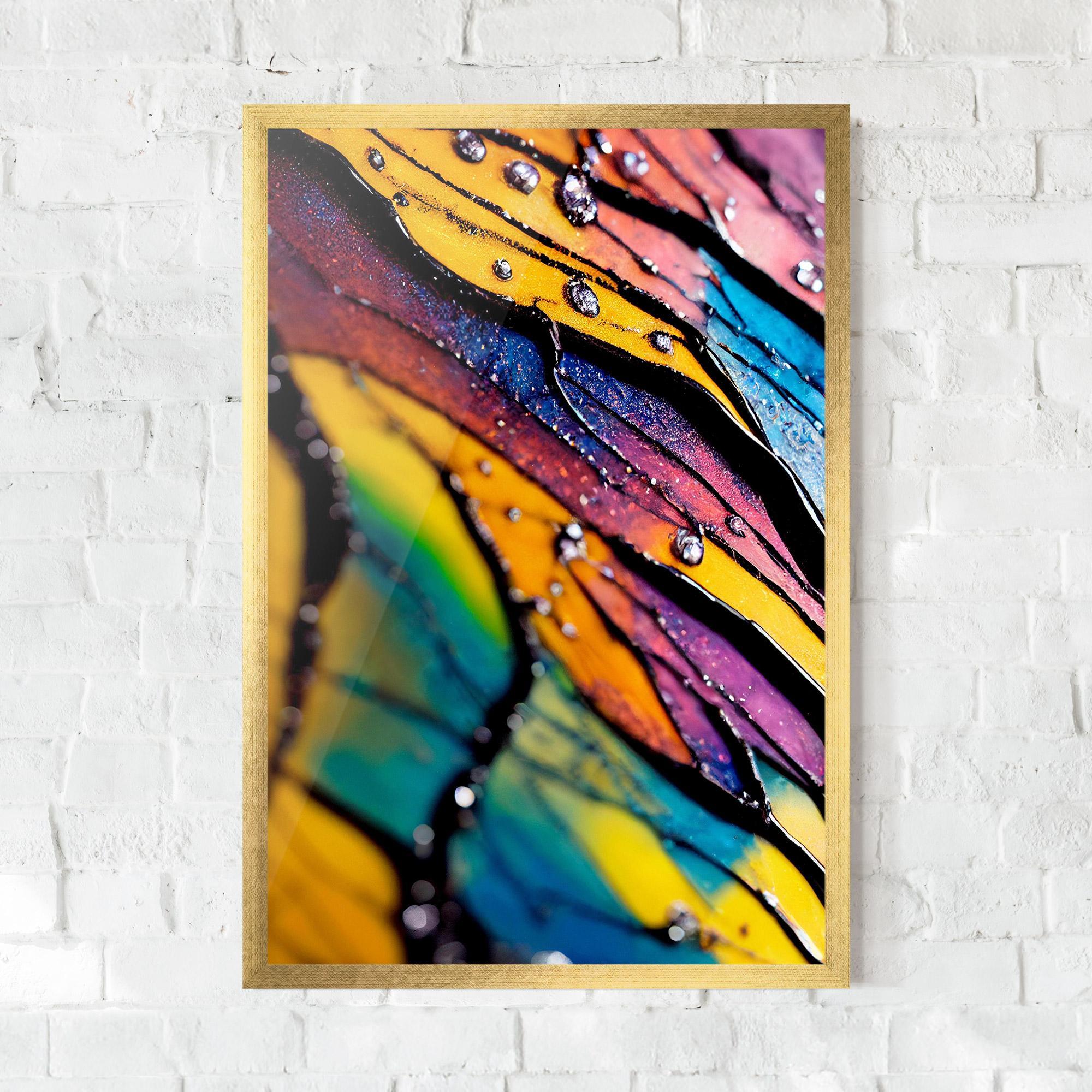 Gerahmte Poster Beautiful Colorful Epoxy mockup 0