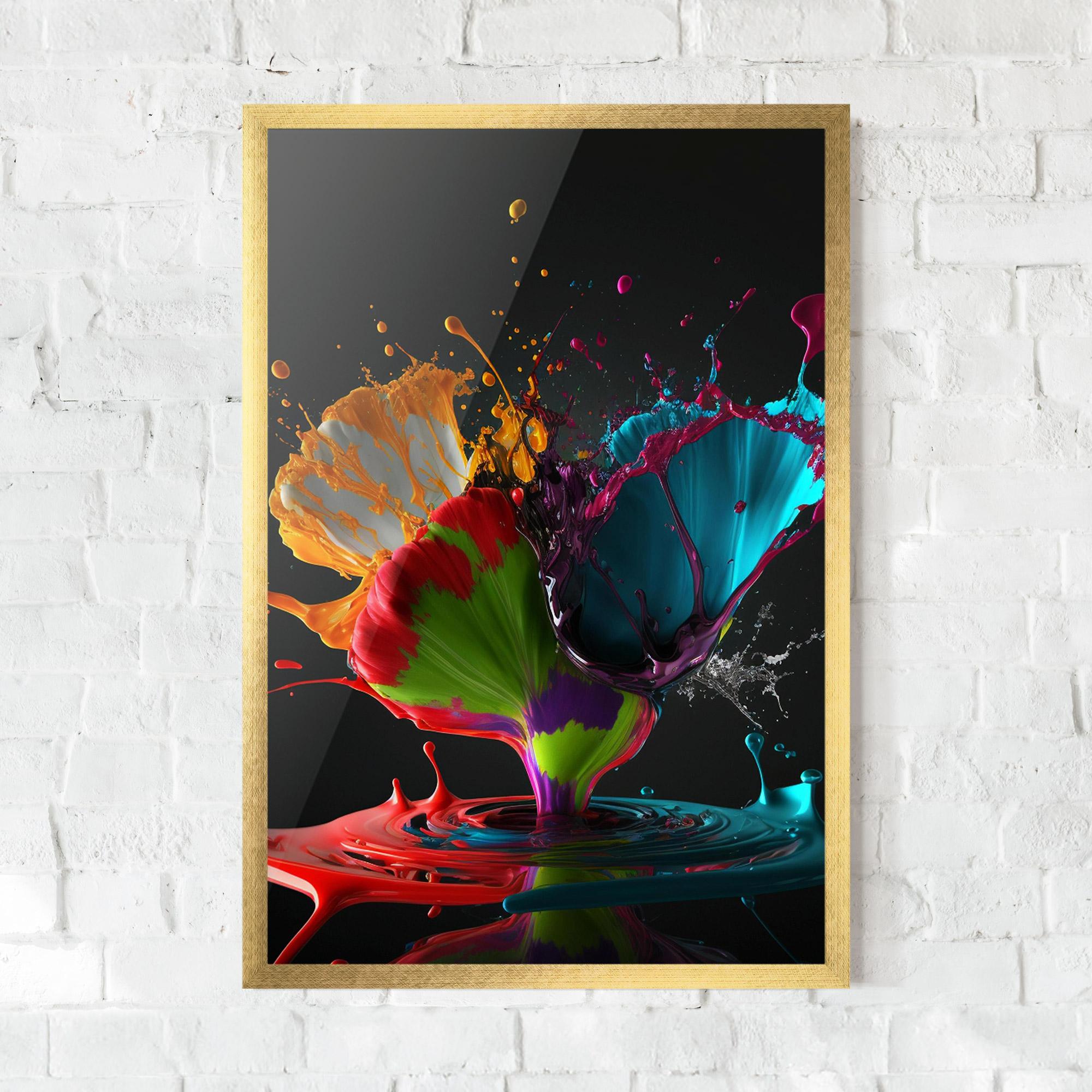 Gerahmte Poster Beautiful Colorful Splash mockup 0
