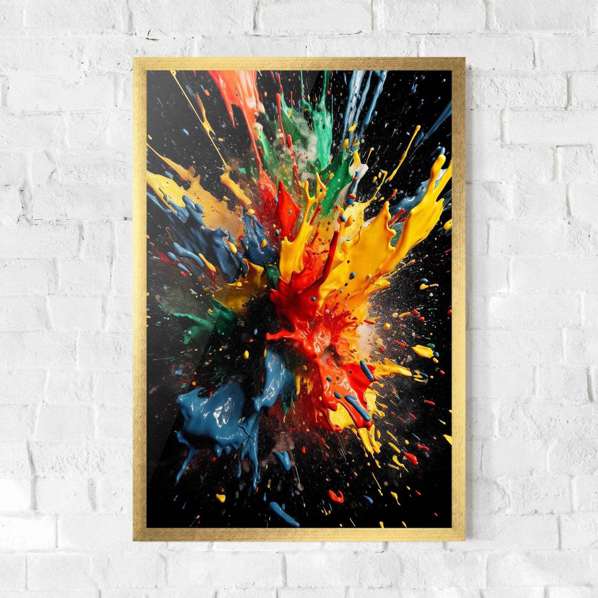 Gerahmte Poster Floating Color Splash mockup 0