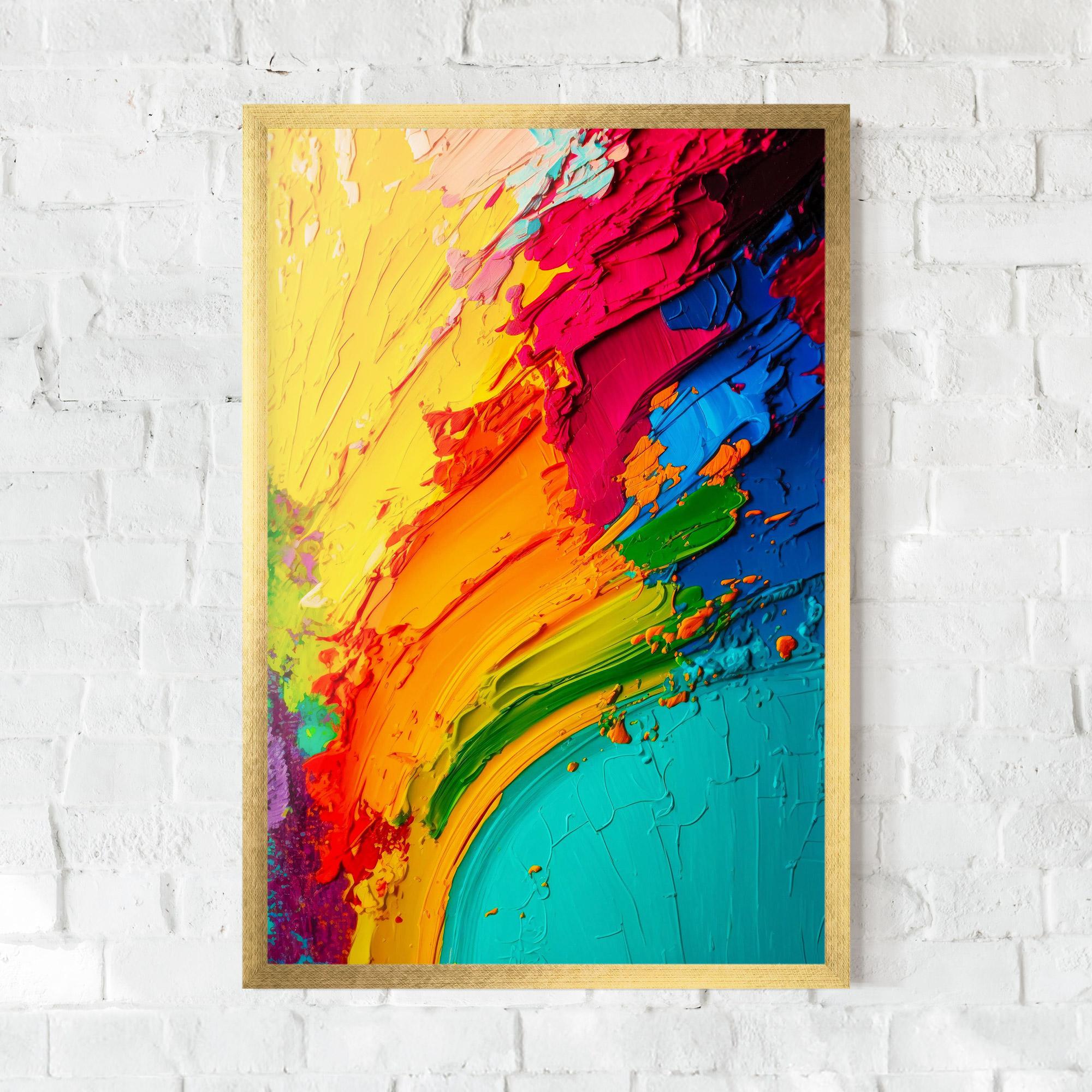 Gerahmte Poster Multicolored Painting mockup 0