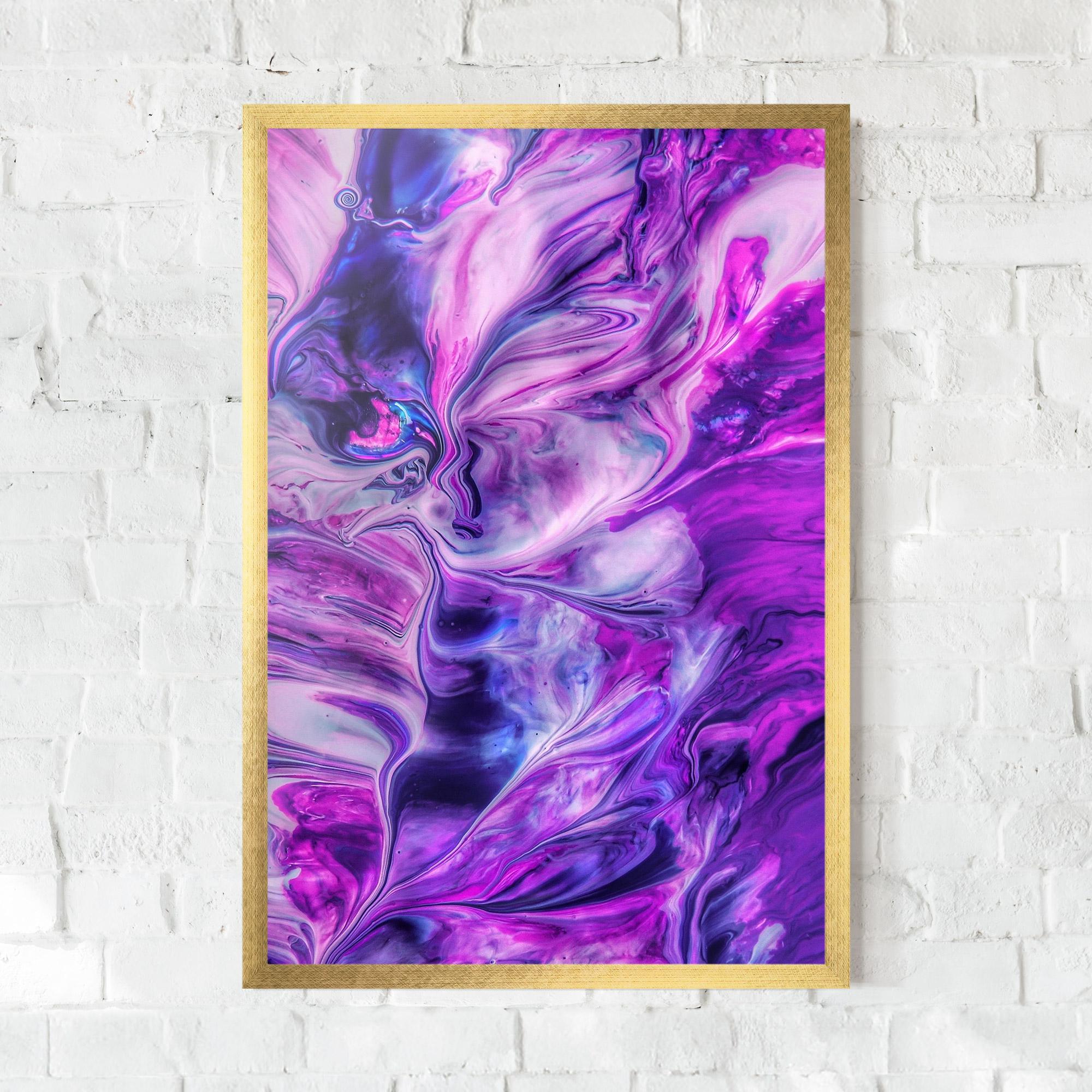Gerahmte Poster Purple Fluid mockup 0