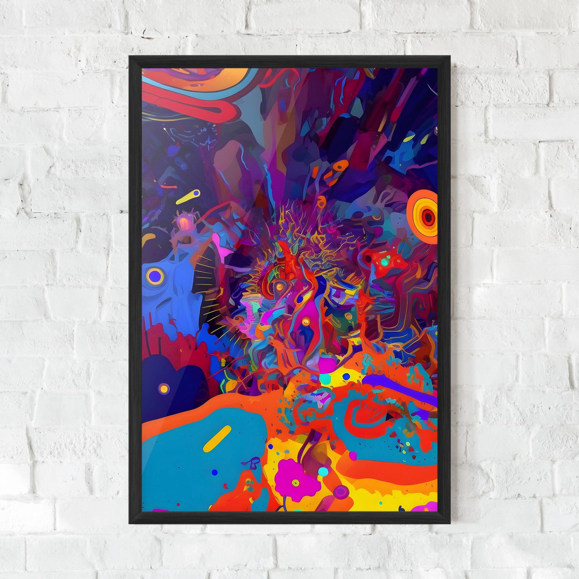 Gerahmte Poster Abstract Color Work mockup 0