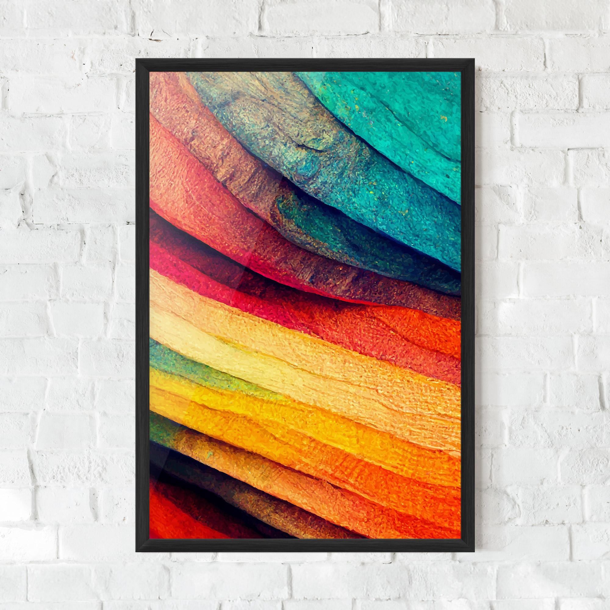 Gerahmte Poster Autumn Abstract Color mockup 0