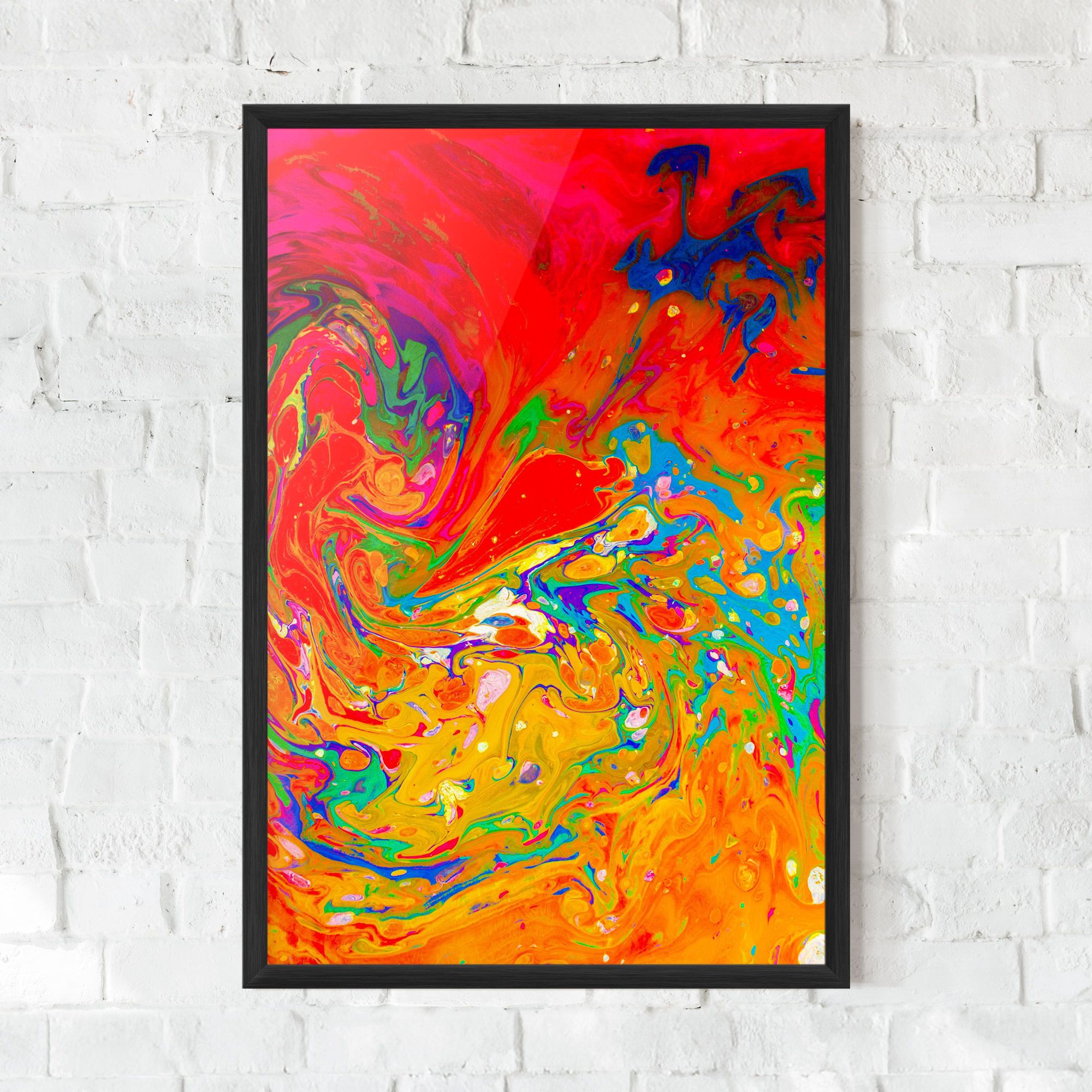 Marbling Orange Art mockup 0
