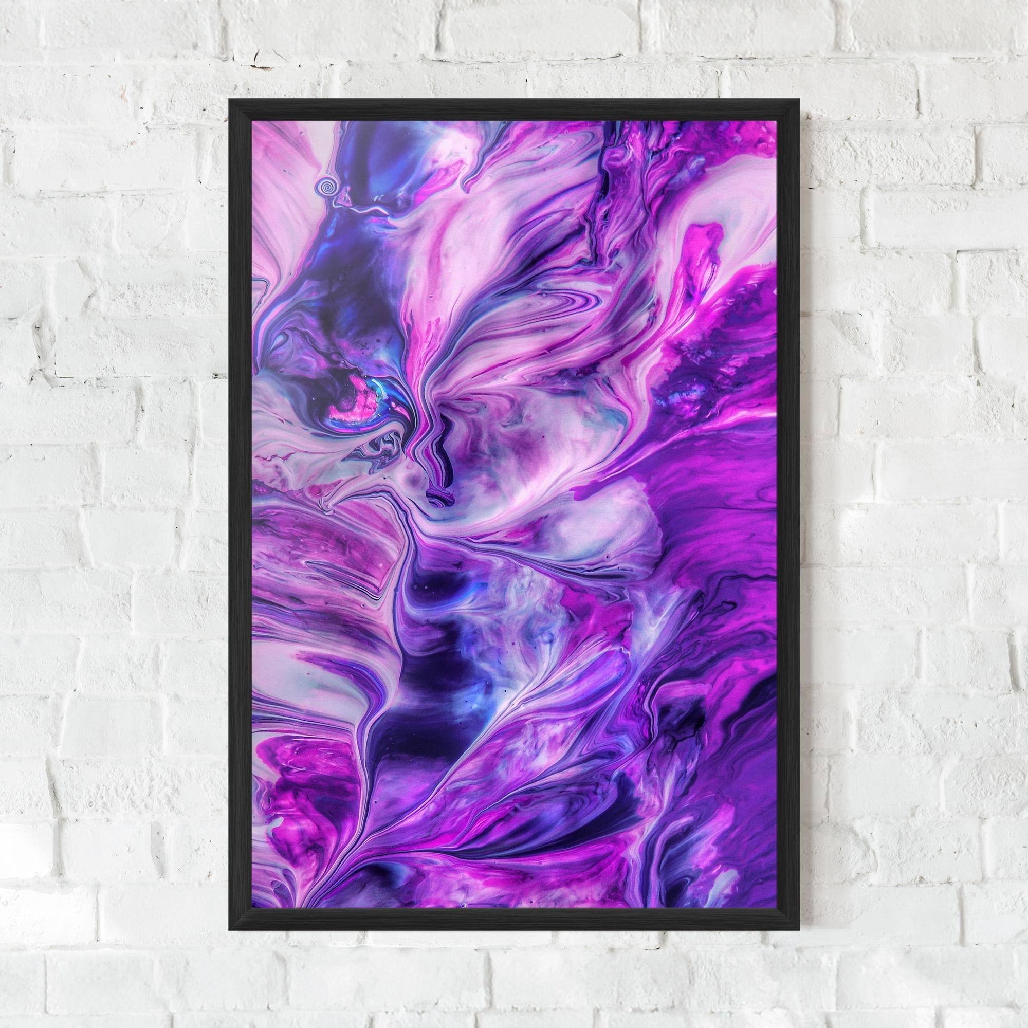 Gerahmte Poster Purple Fluid mockup 0