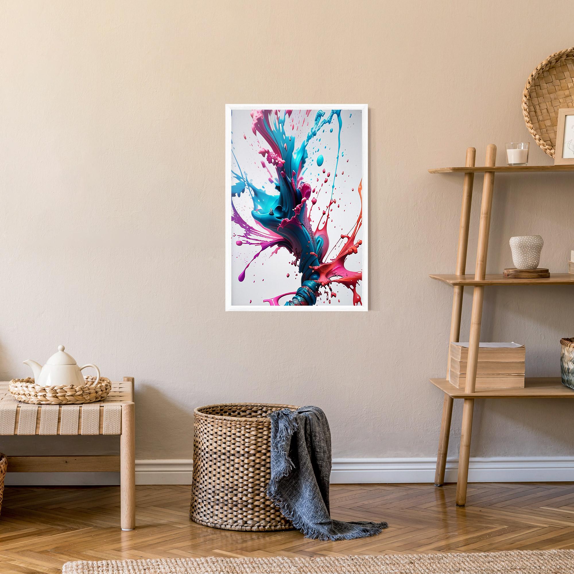 Gerahmte Poster Blue Pink Splash mockup 9