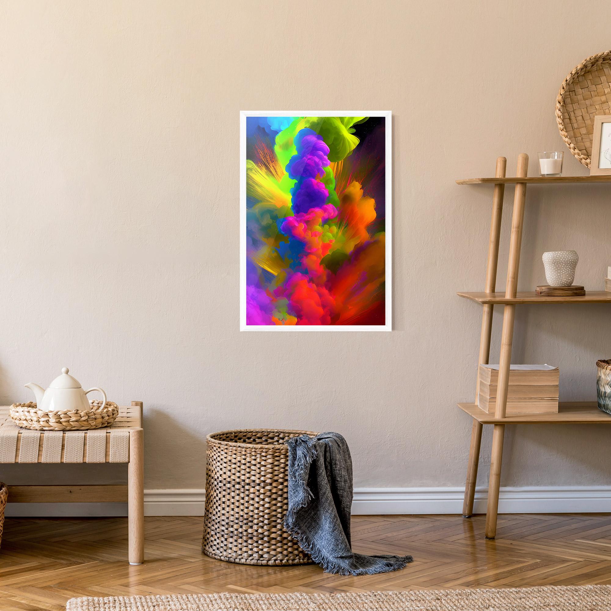 Gerahmte Poster Blurred Colorful Smoke mockup 9