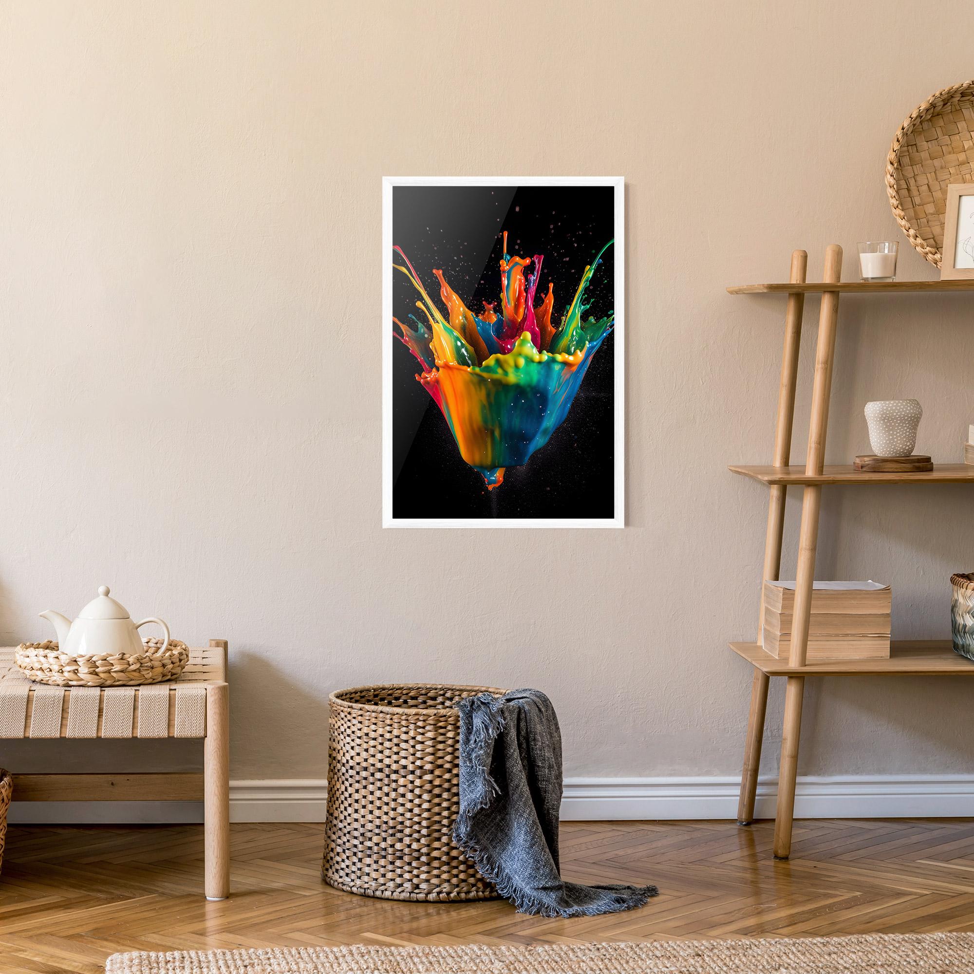Gerahmte Poster Colorful Paint Dropped mockup 9