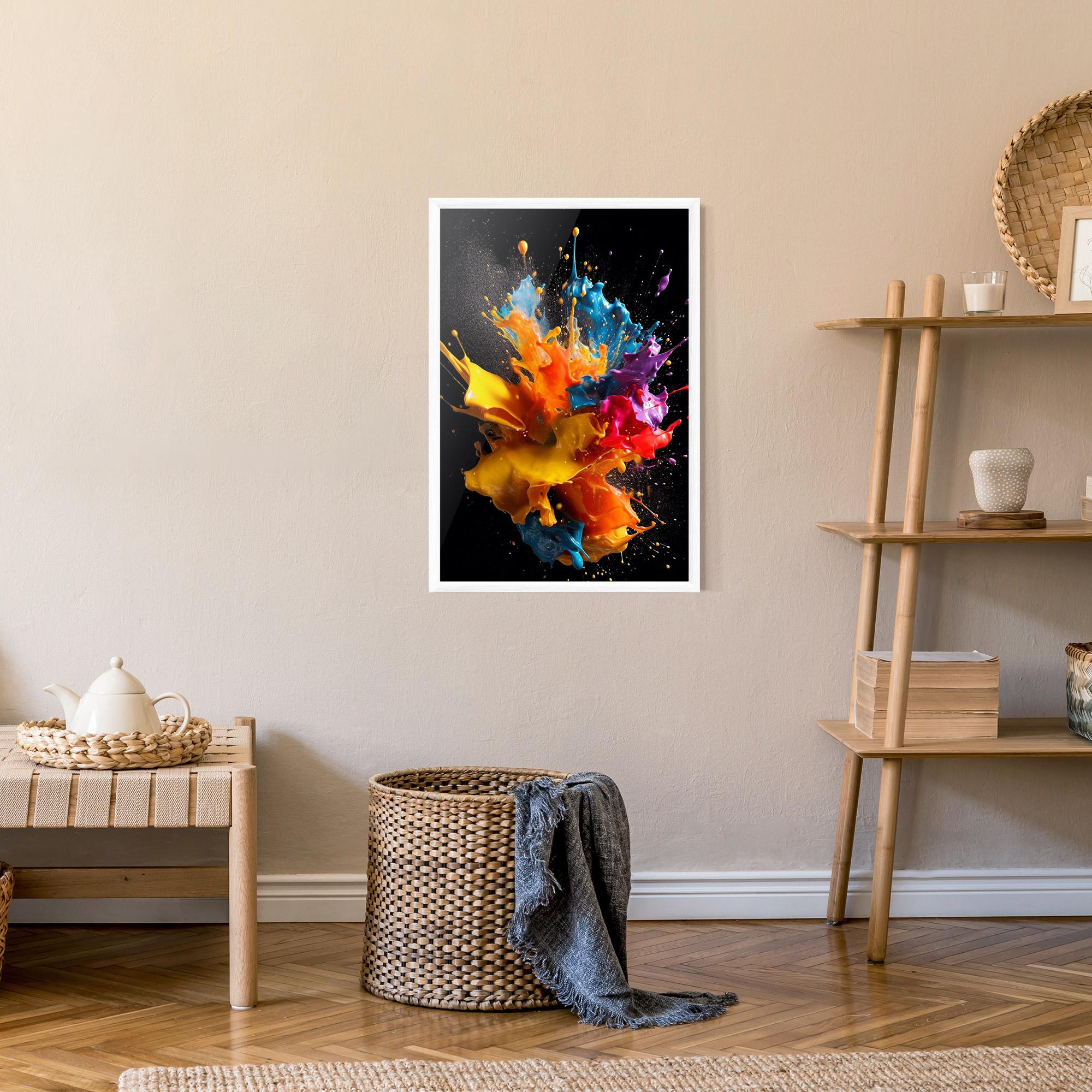 Gerahmte Poster Colors Splashing mockup 9