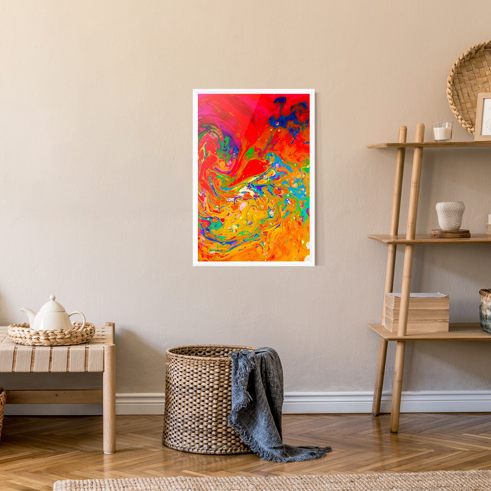Marbling Orange Art mockup 9