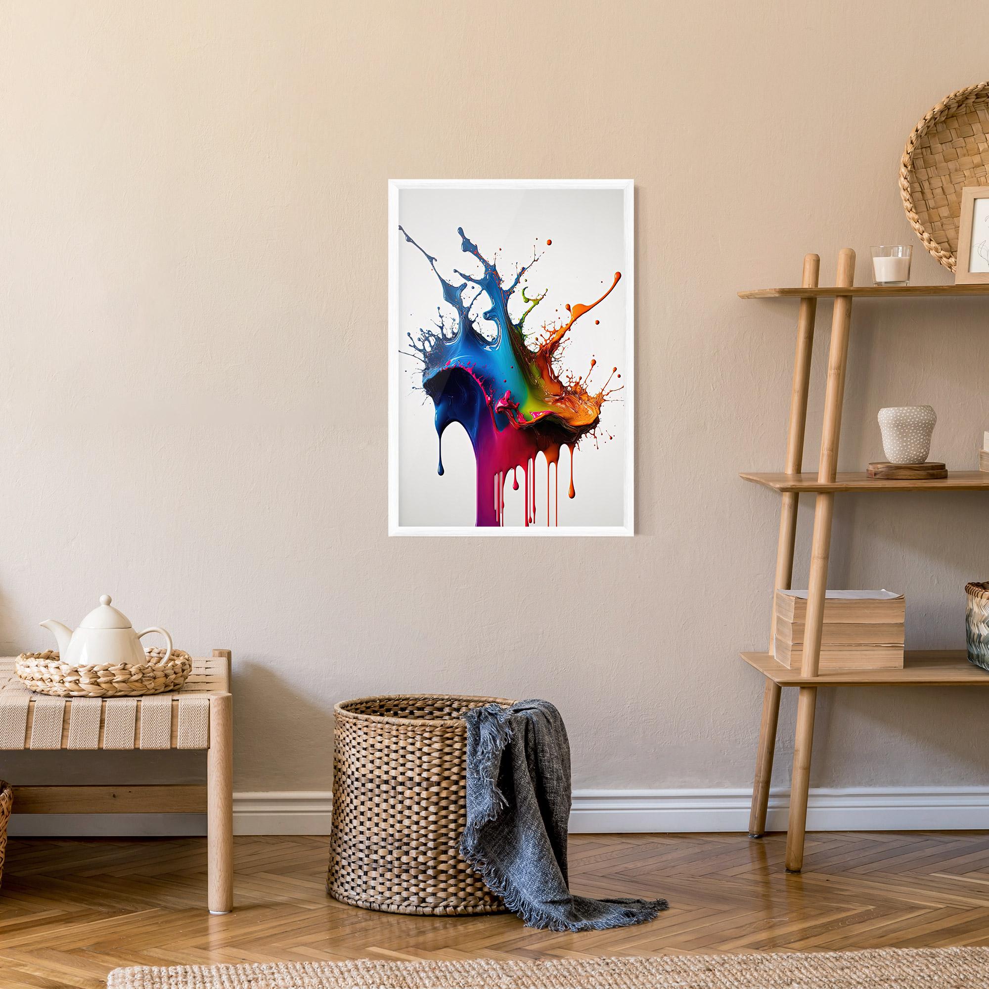 Gerahmte Poster Yellow Blue Floating mockup 9