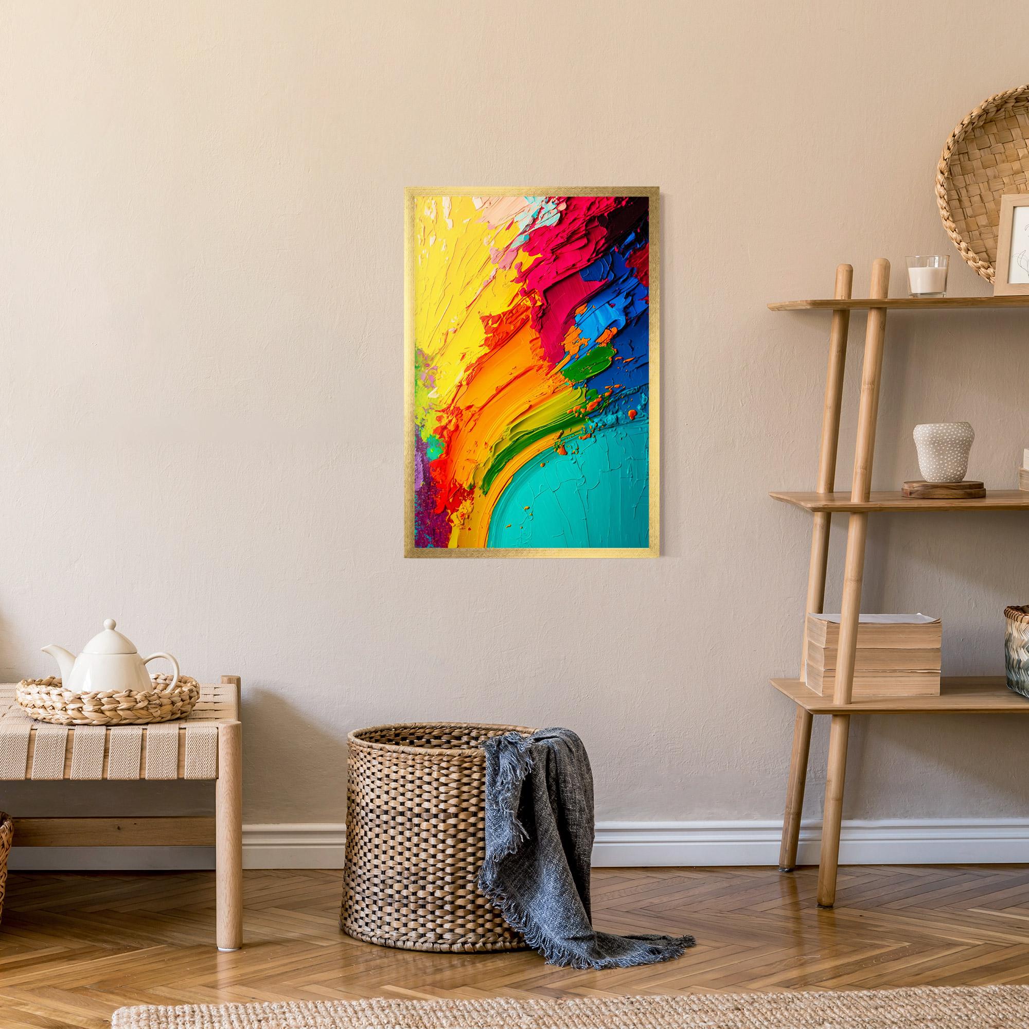 Gerahmte Poster Multicolored Painting mockup 9