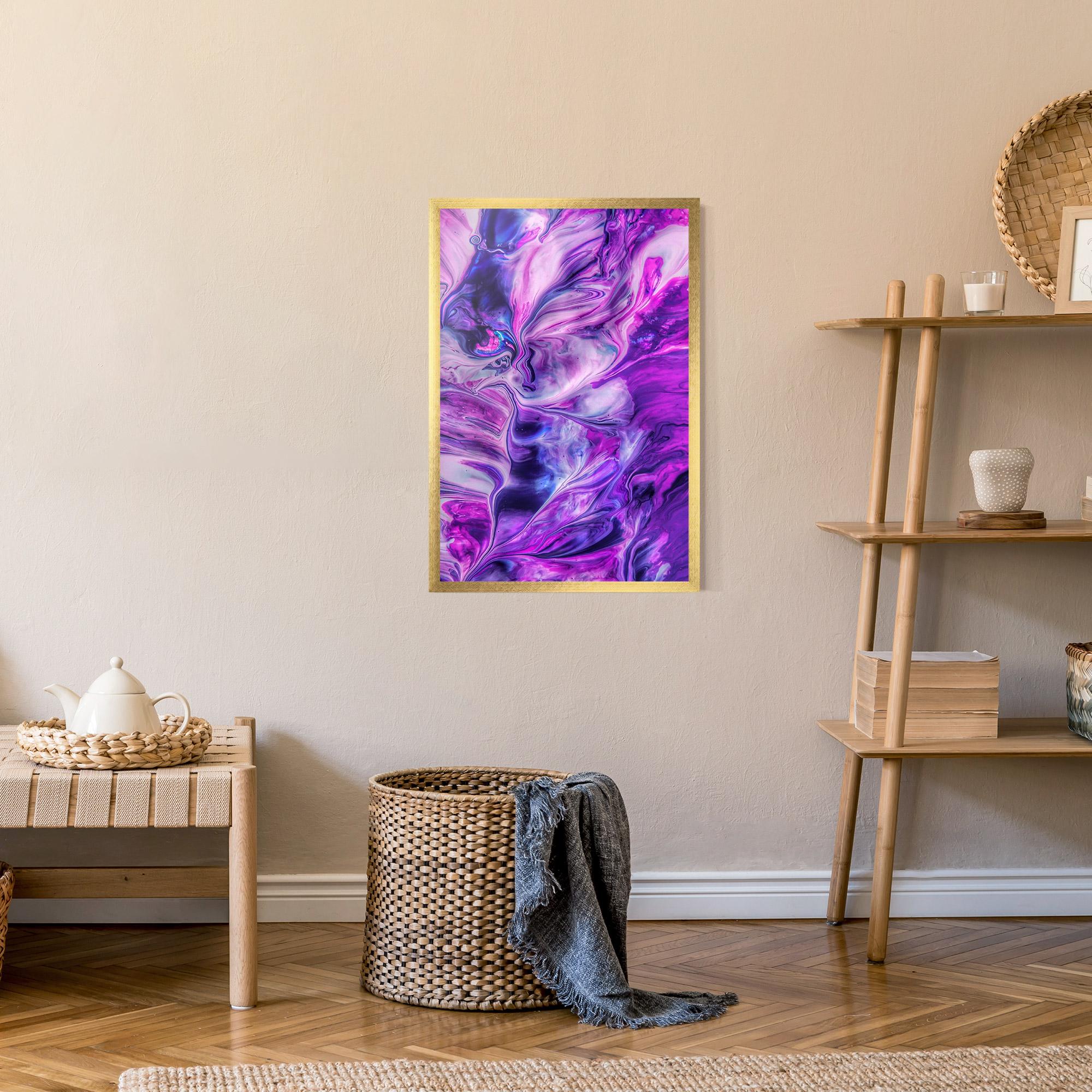 Gerahmte Poster Purple Fluid mockup 9