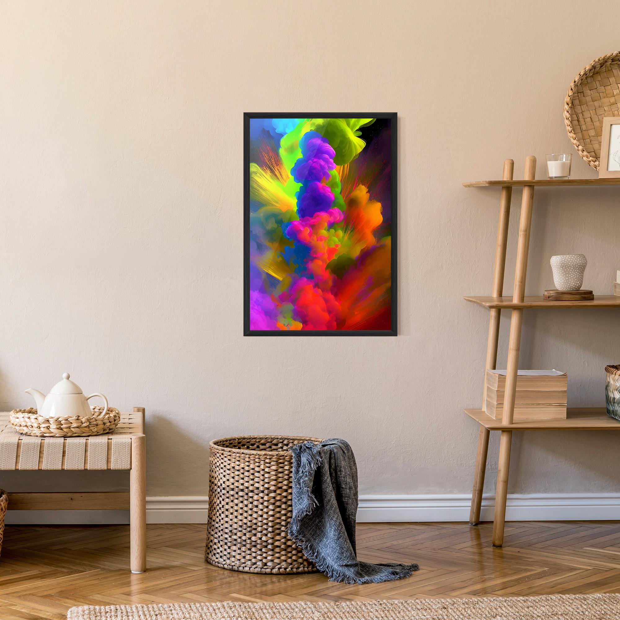 Gerahmte Poster Blurred Colorful Smoke mockup 9
