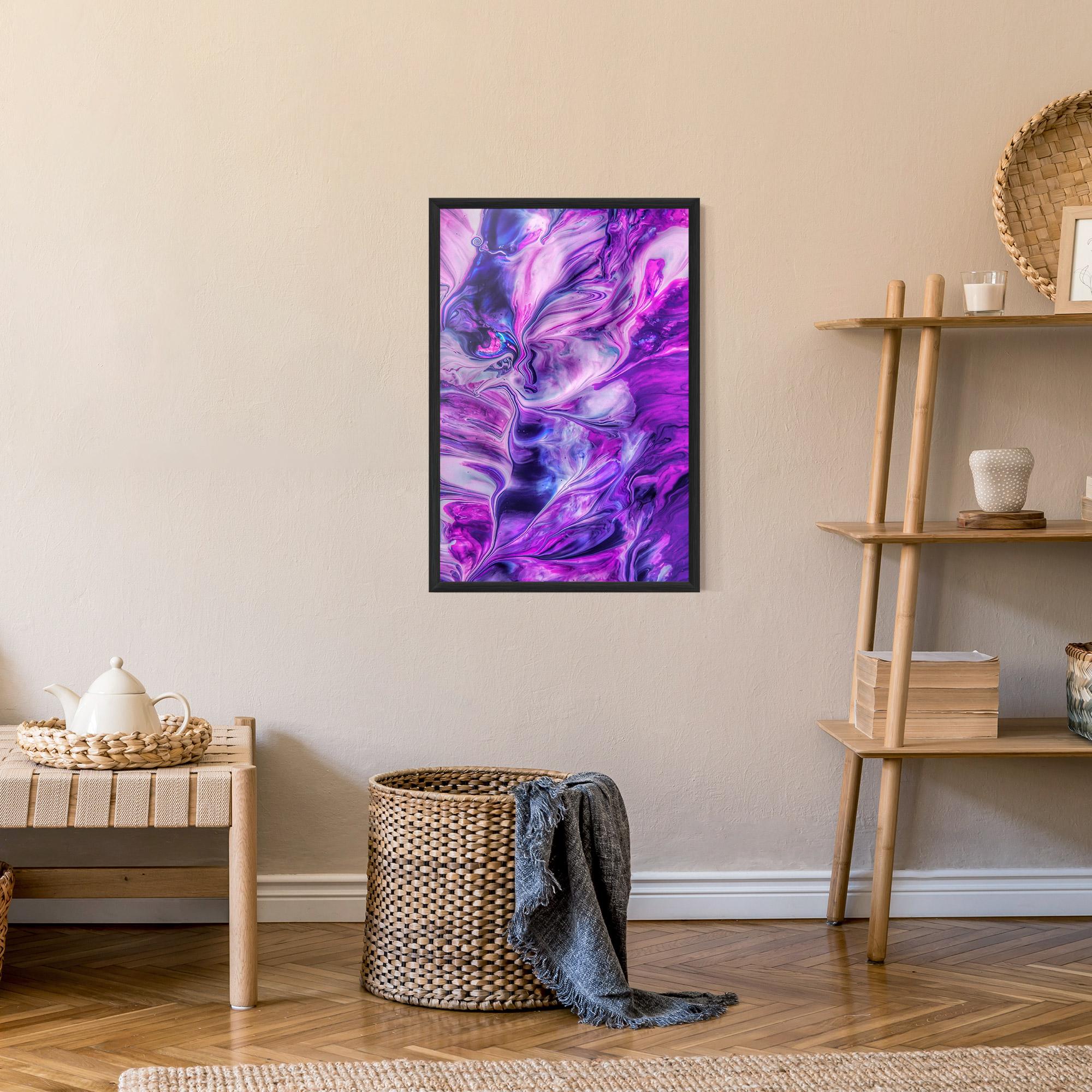 Gerahmte Poster Purple Fluid mockup 9