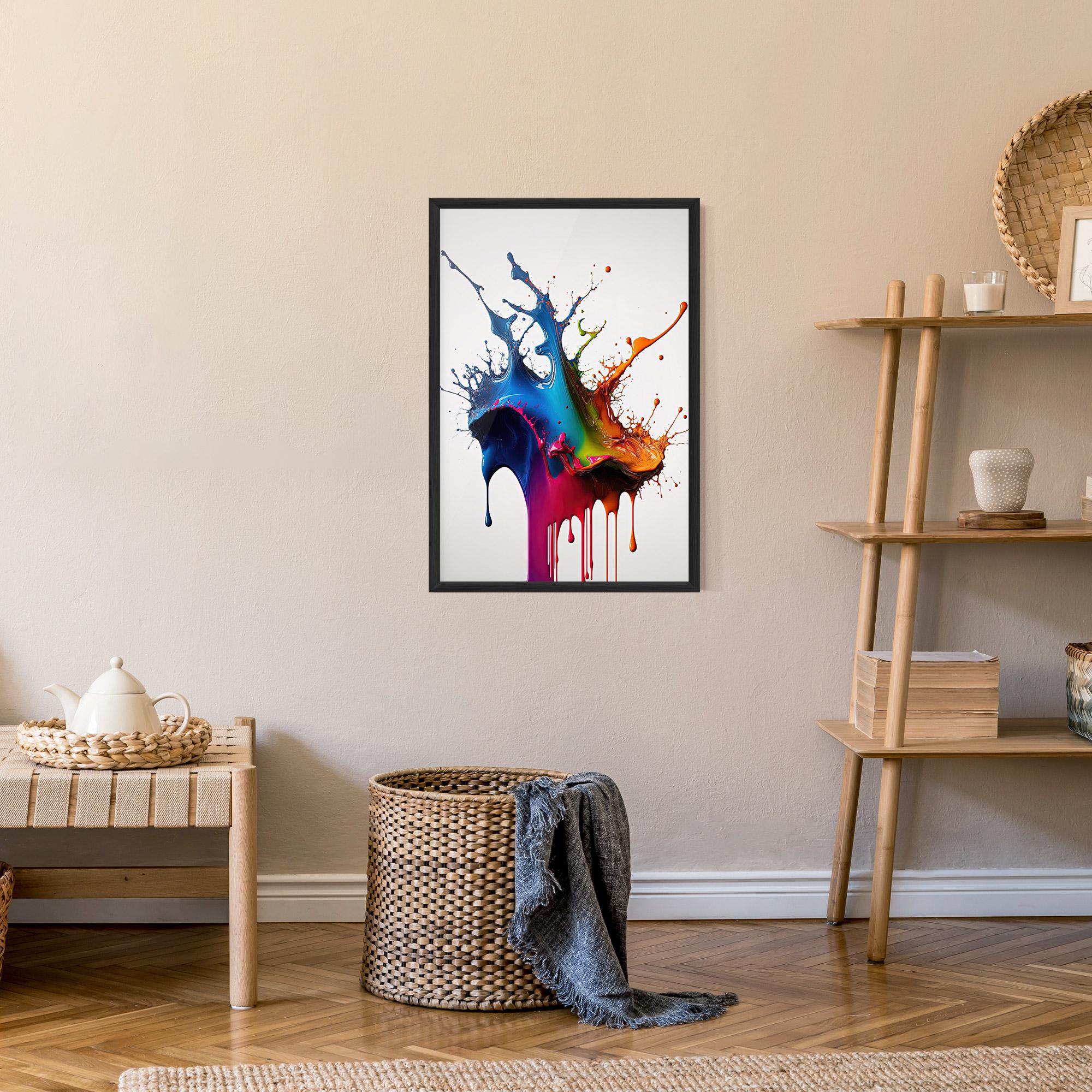 Gerahmte Poster Yellow Blue Floating mockup 9