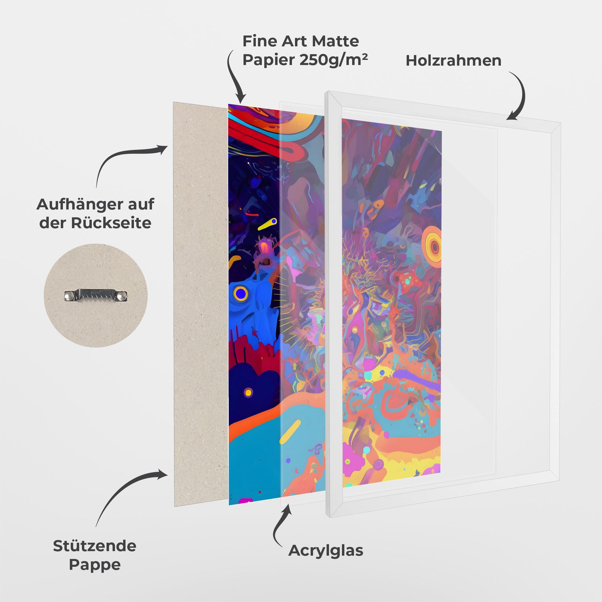 Gerahmte Poster Abstract Color Work mockup 1