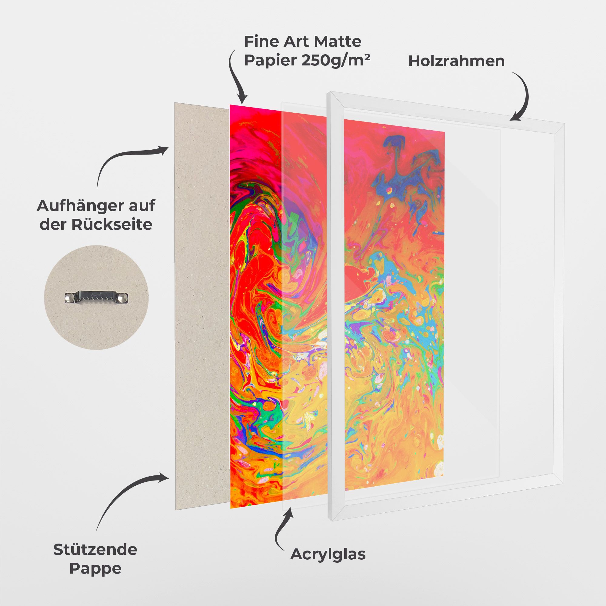 Marbling Orange Art mockup 1