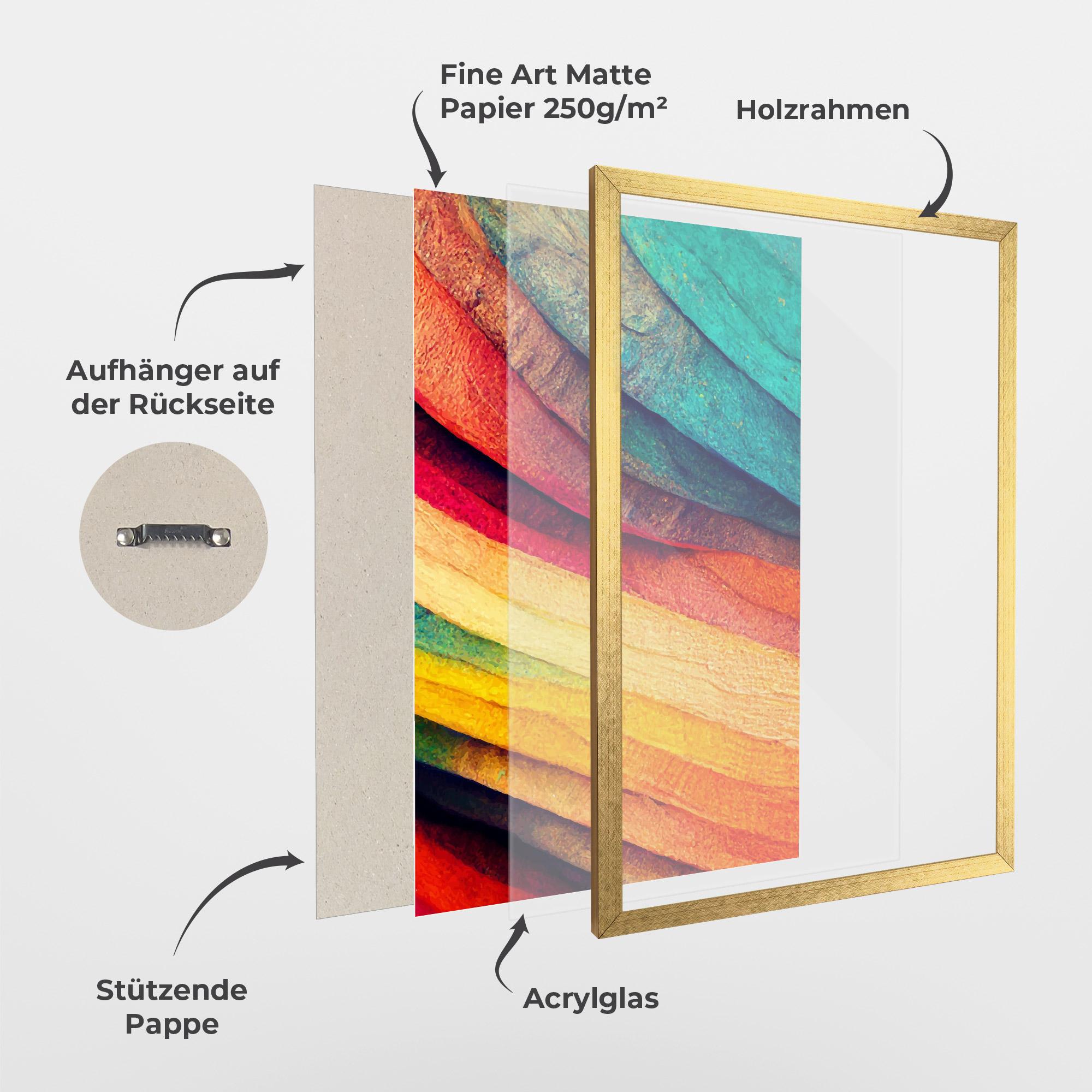 Gerahmte Poster Autumn Abstract Color mockup 1