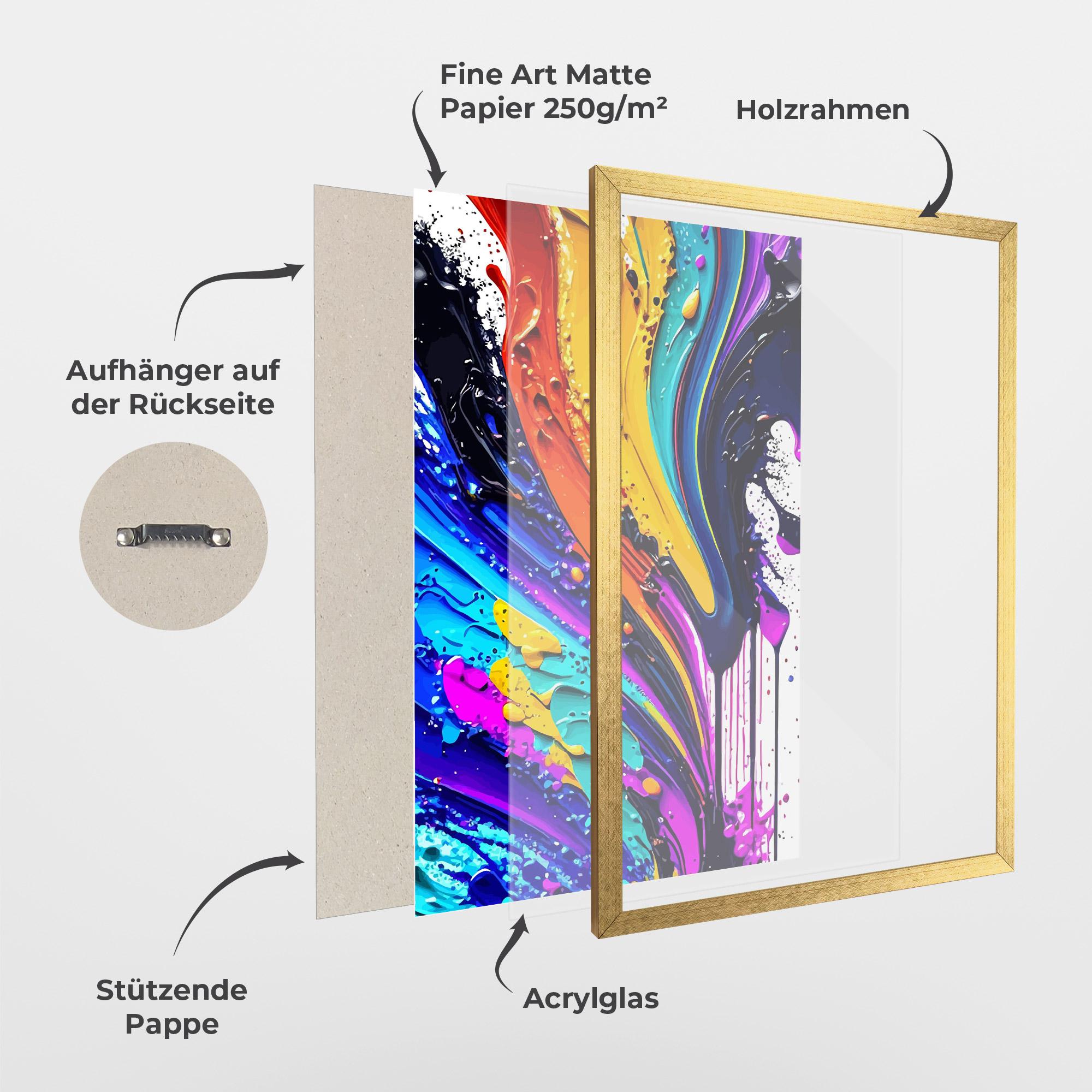 Gerahmte Poster Pretty Splash mockup 1