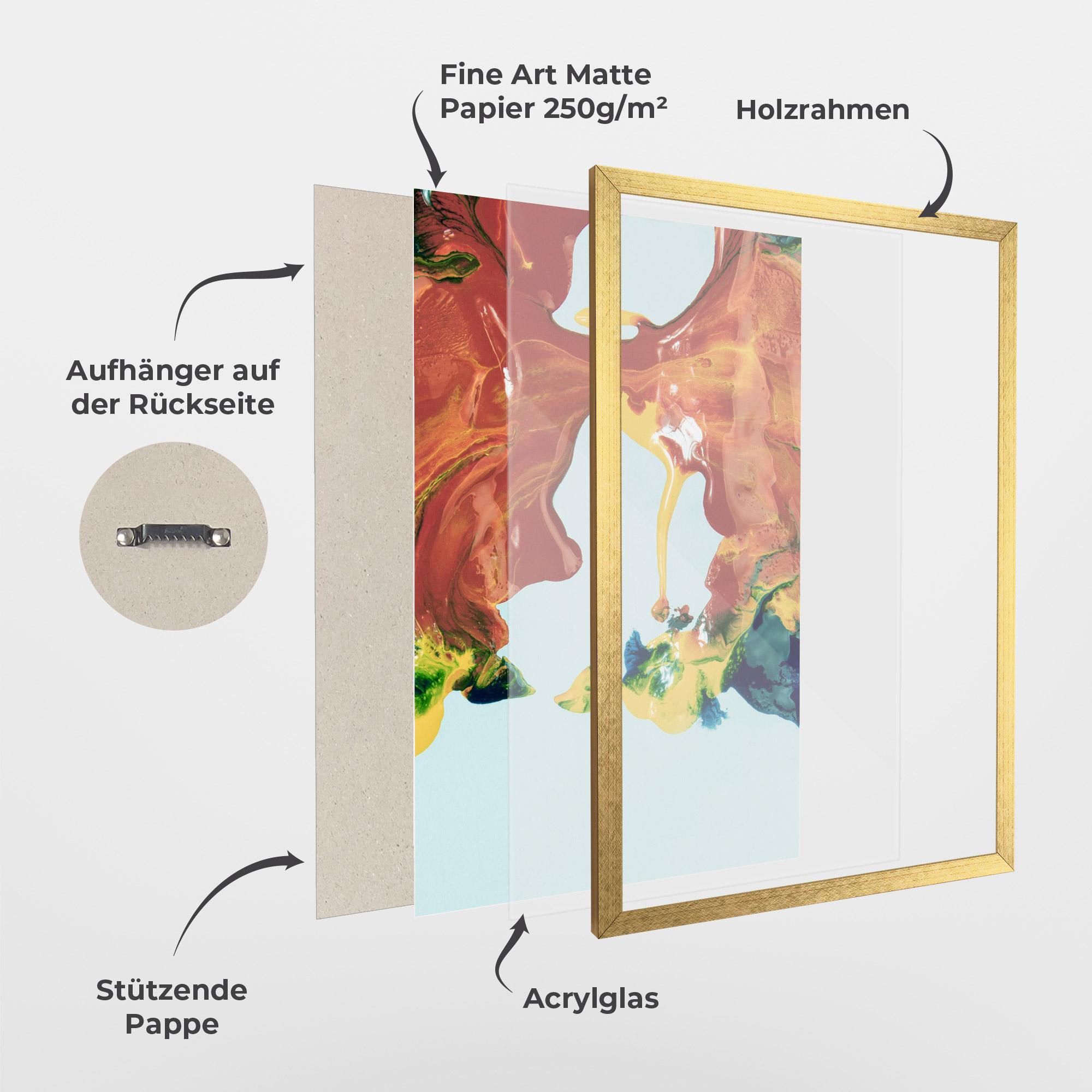 Gerahmte Poster Spilled Paint mockup 1