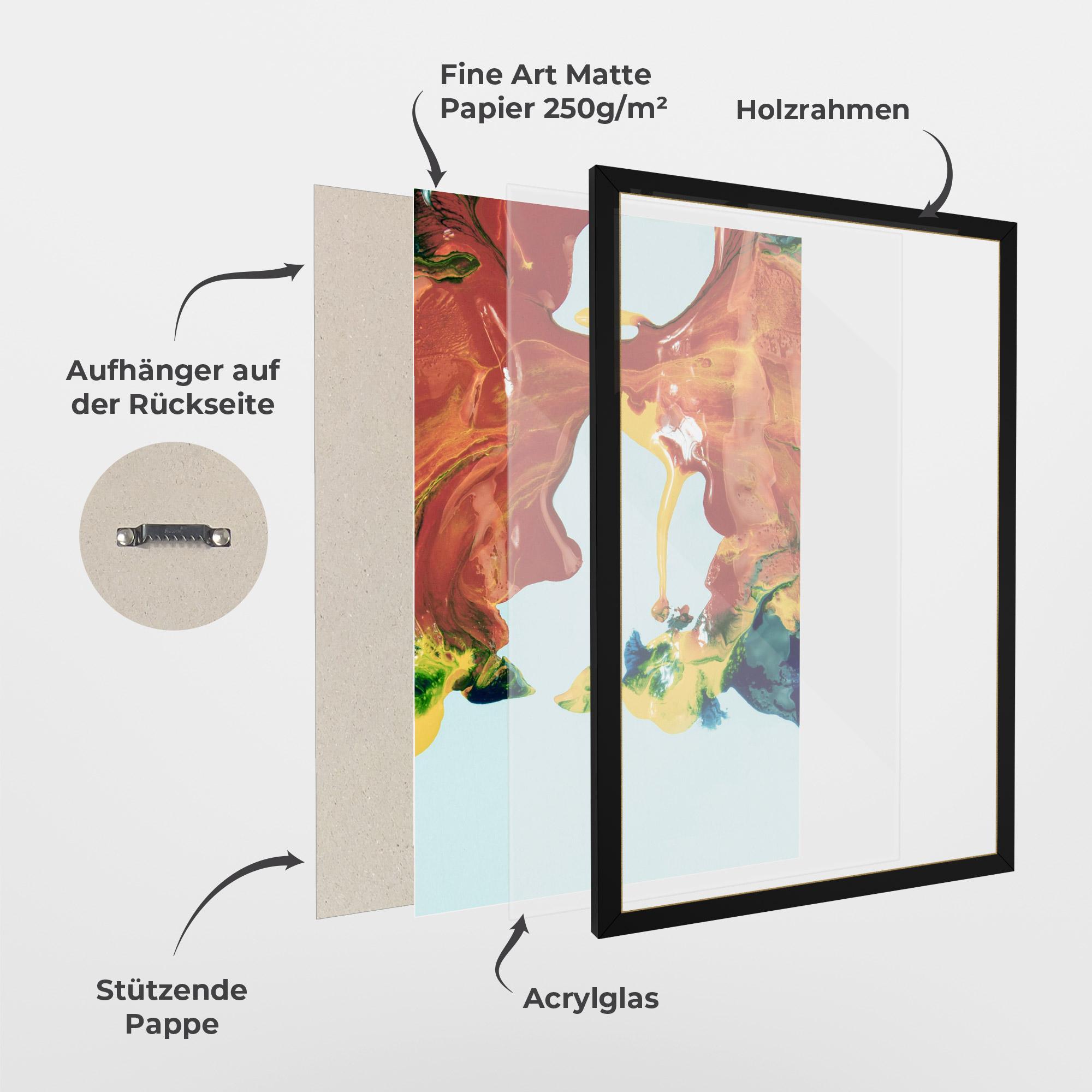 Gerahmte Poster Spilled Paint mockup 1