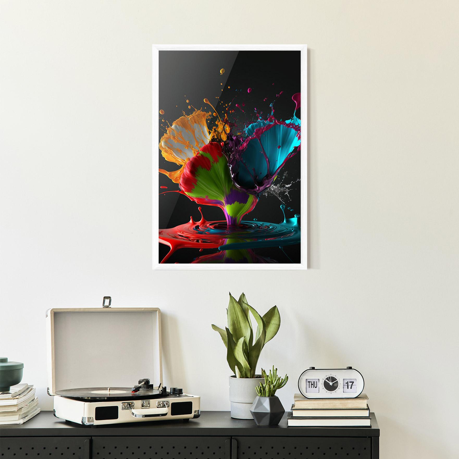 Gerahmte Poster Beautiful Colorful Splash mockup 2