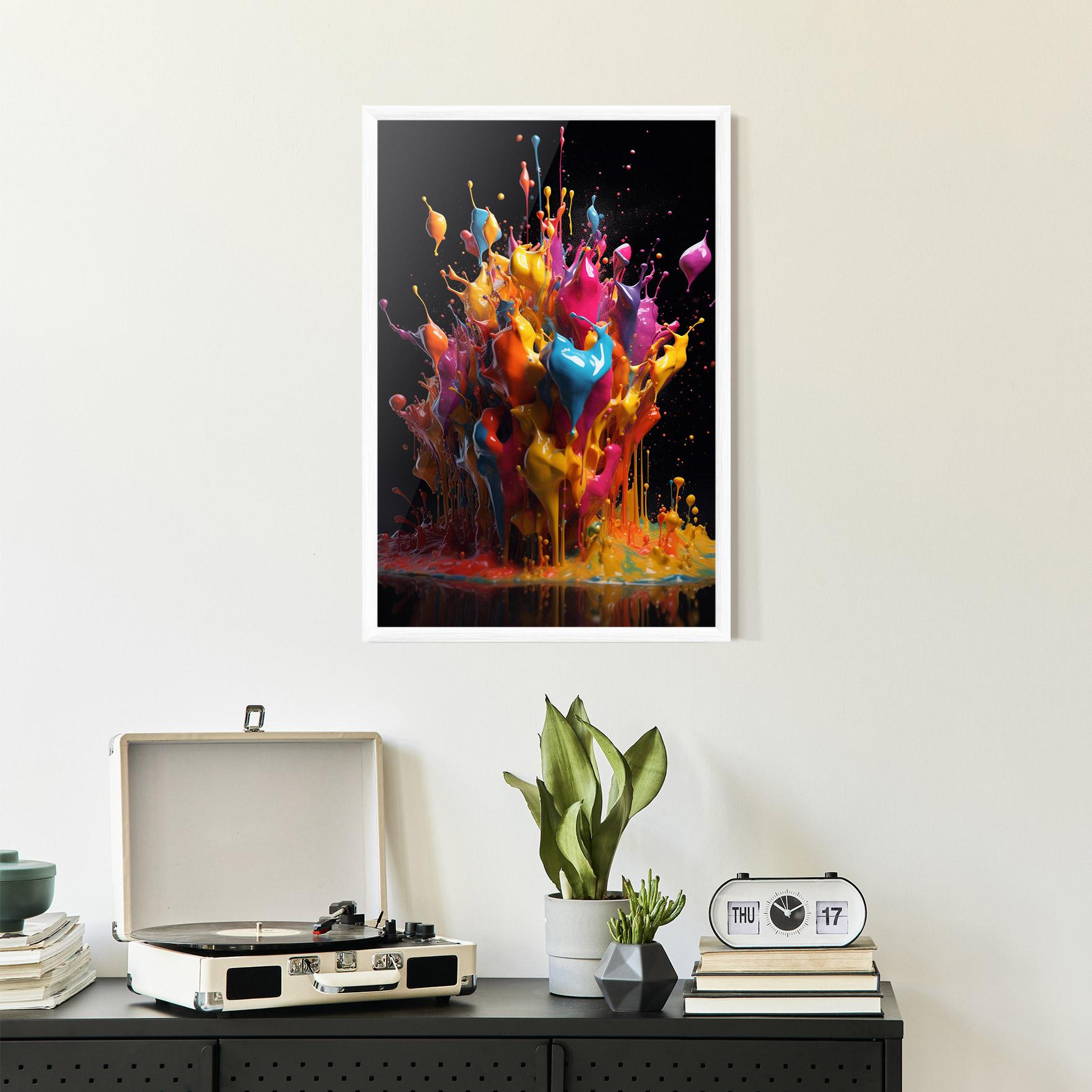 Gerahmte Poster Liquid Splashing mockup 2