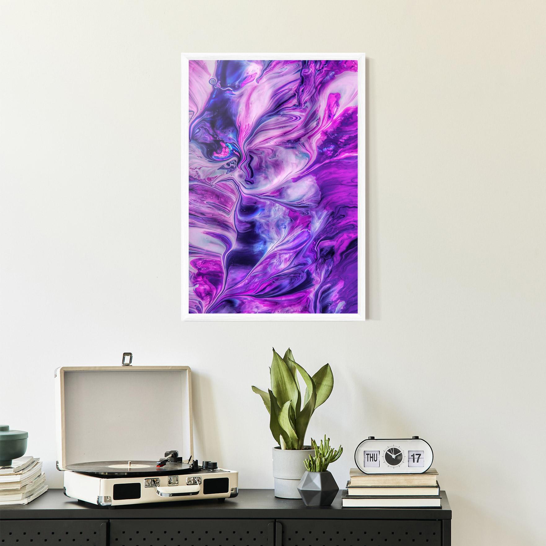 Gerahmte Poster Purple Fluid mockup 2