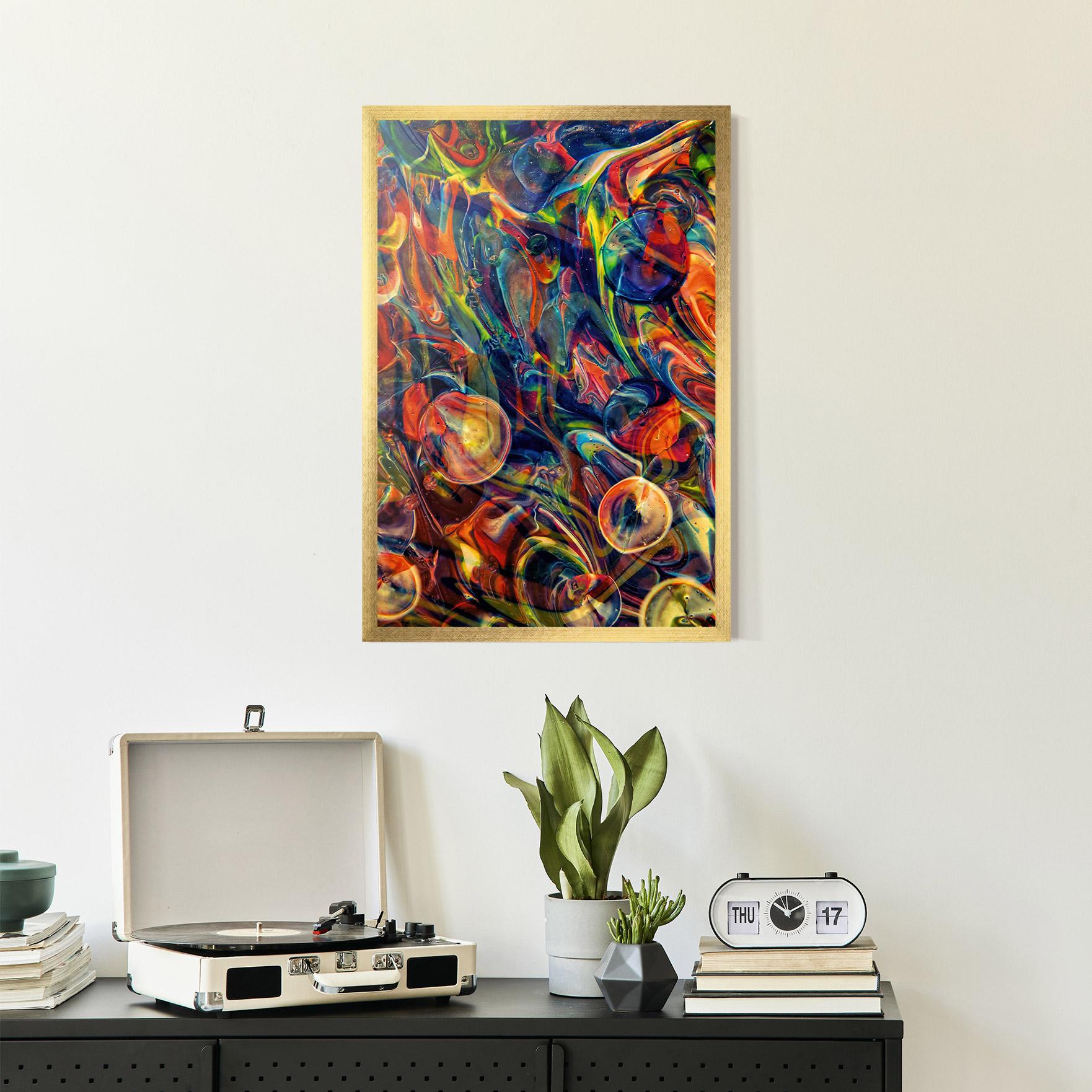 Gerahmte Poster Abstract Glass mockup 2